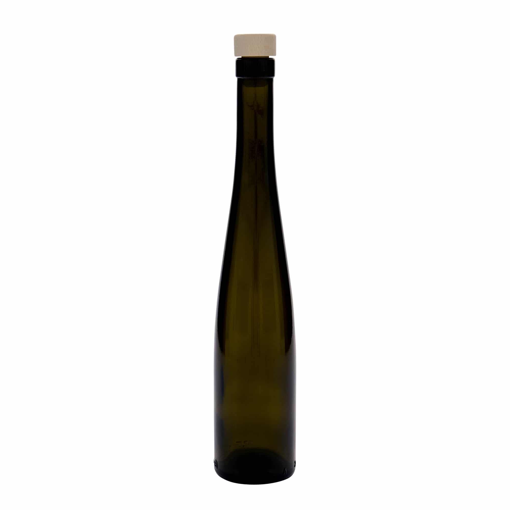 375 ml stiklinis butelis „Weinschlegel“, antikinė žalia, kamštis