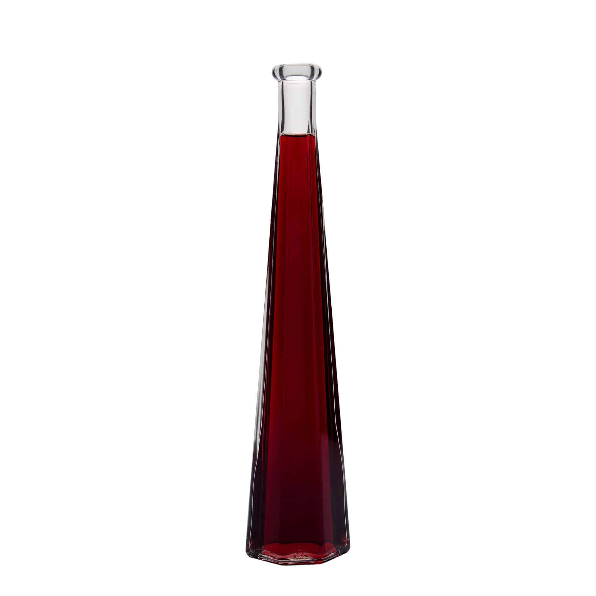 200 ml stiklinis buteliukas „Dama Sexta“, šešiakampis, anga: kamštis