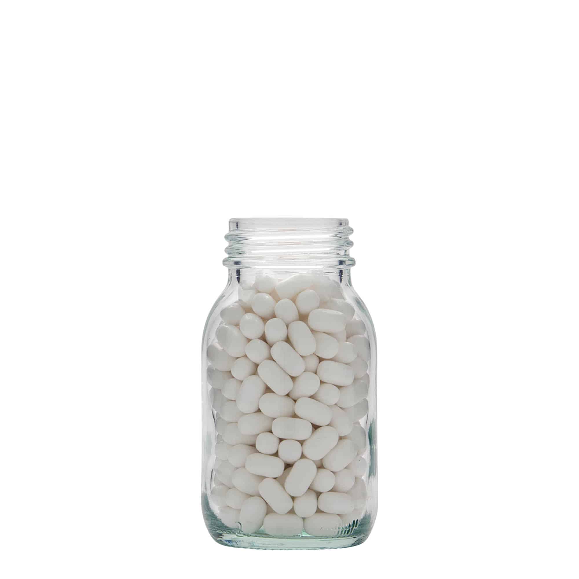 125 ml plataus kaklo stiklainis, anga: DIN 40 125 ml plataus kaklo stiklainis, anga: DIN 40