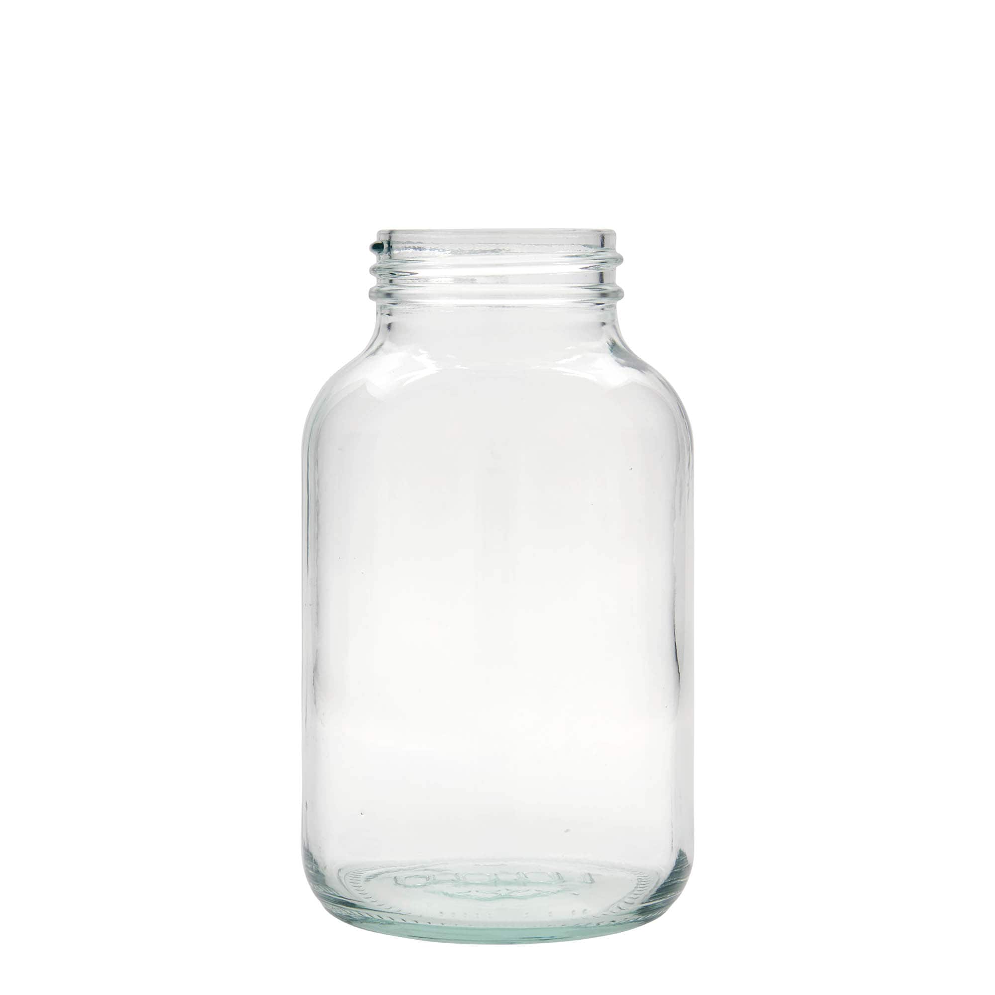 1.000 ml plačios burnos stiklainis, anga: DIN 68