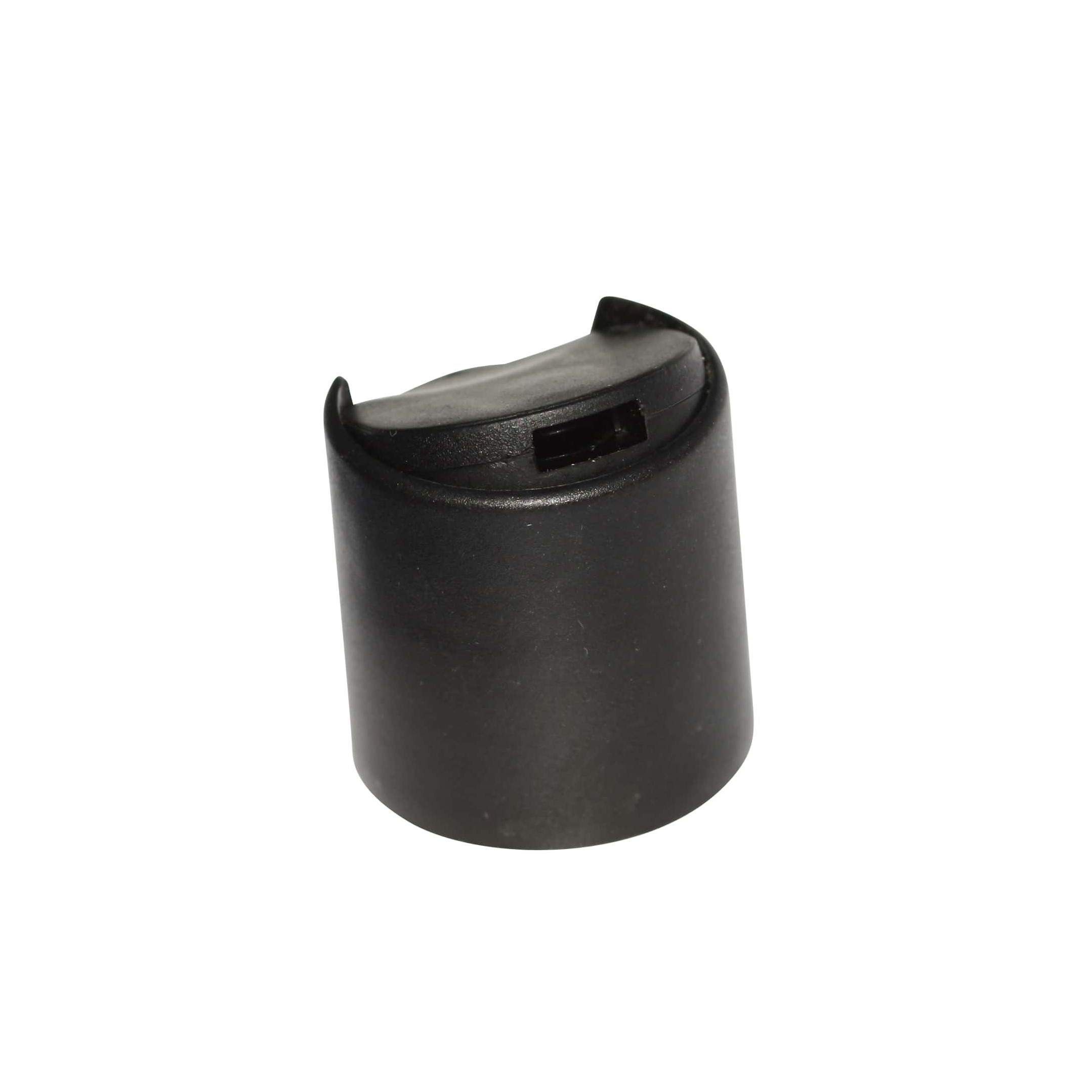 Varžtinis dangtelis Disc Top, PP plastikas, juodas, skersmeniui: 24/410