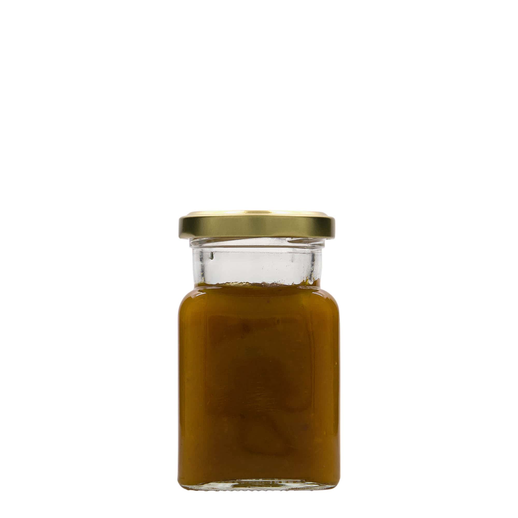 150 ml keturkampis stiklas, anga: sukamas dangtelis (TO 53)