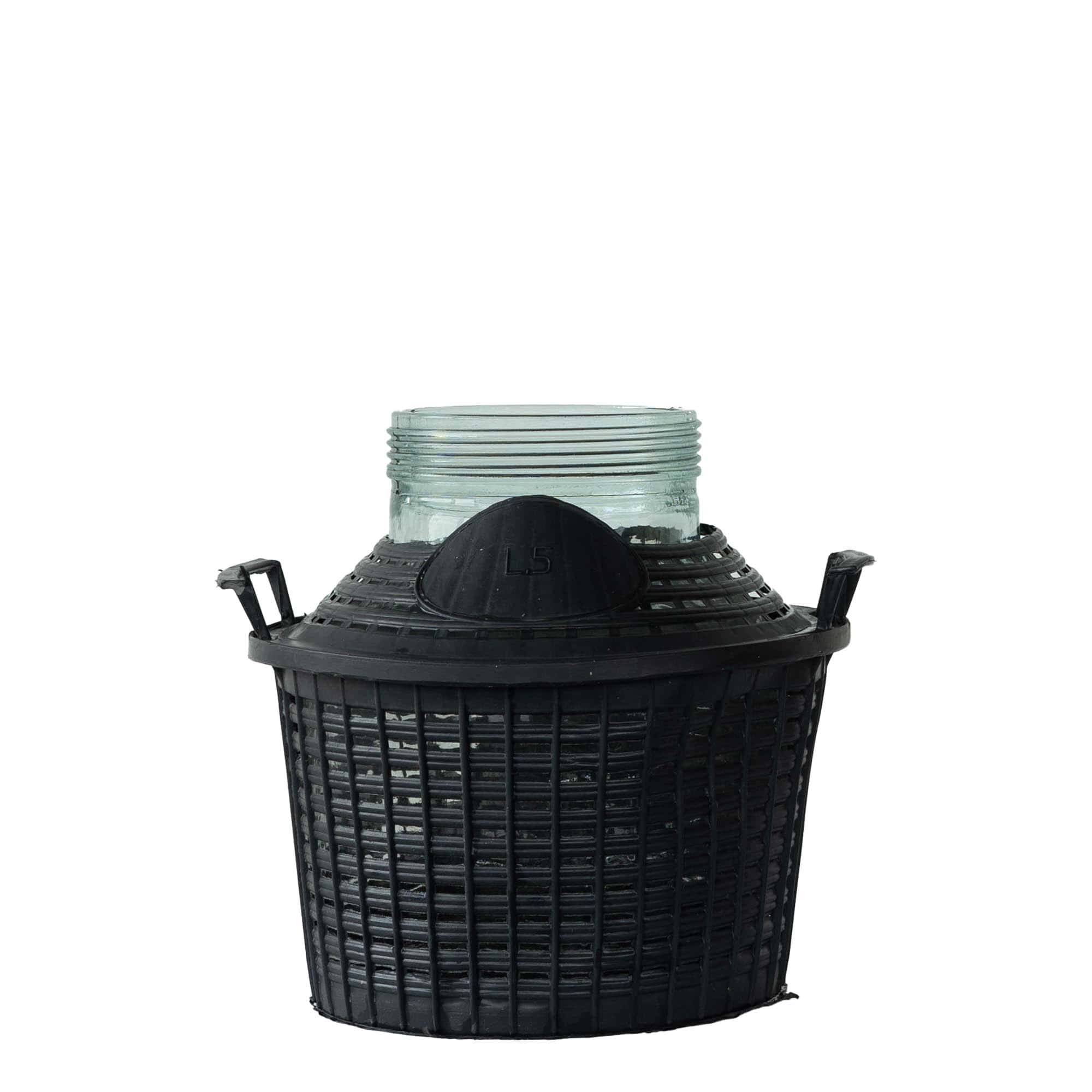 5 l balioninė talpa plačiu kaklu, stiklas, anga: srieginis uždarymas