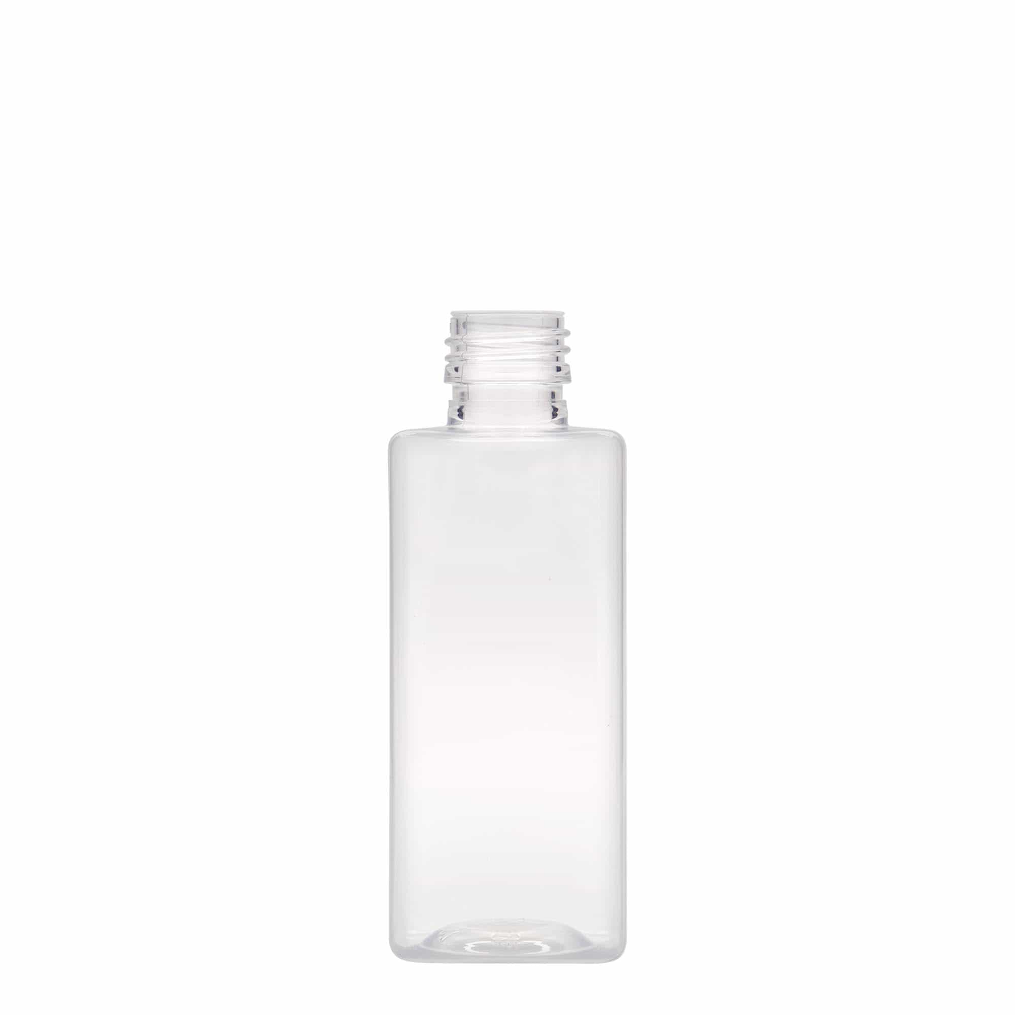 250 ml PET butelis „Karl“, kvadratinis, plastikas, kaklelis: PP 28