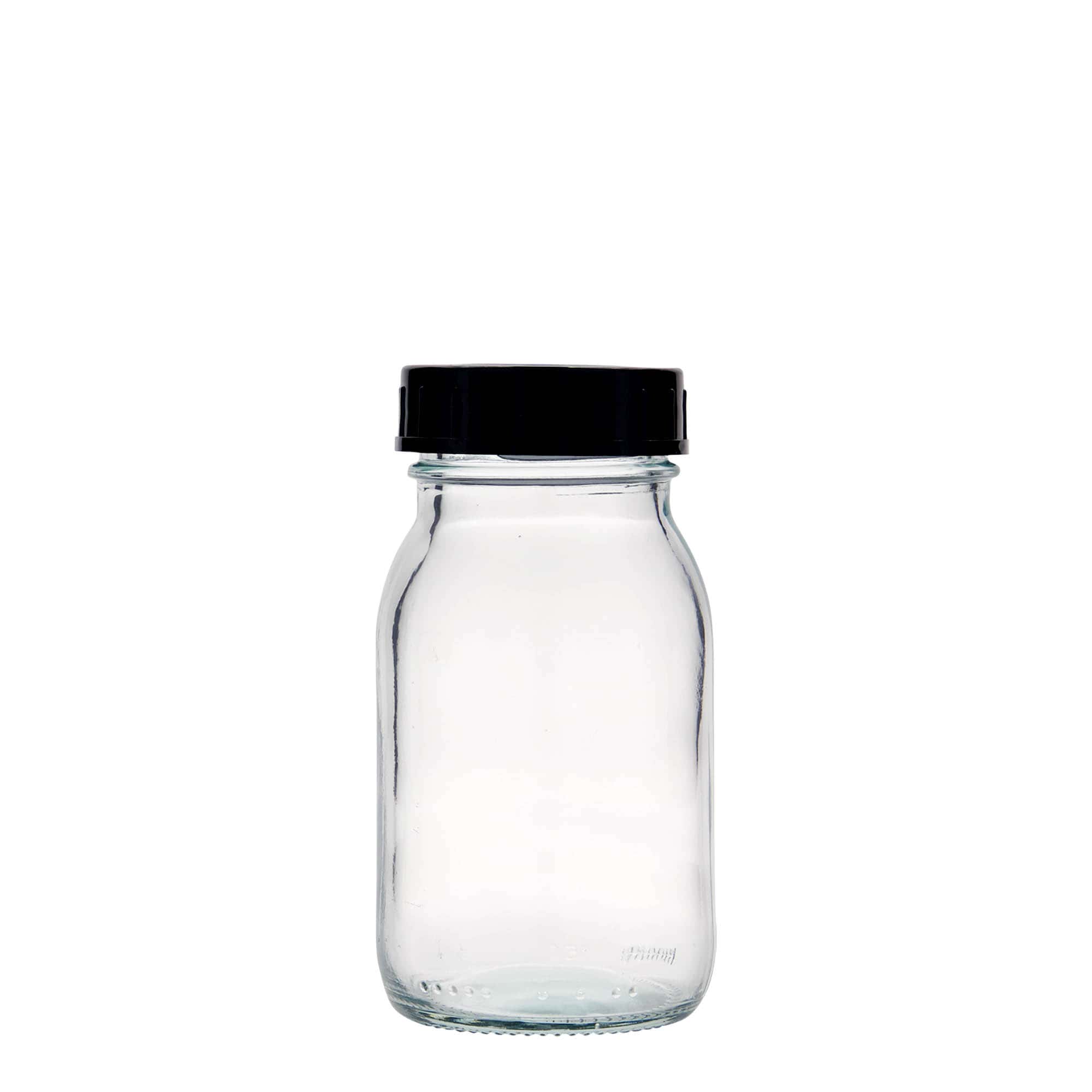 150 ml plačiaangis stiklainis, anga: DIN 45