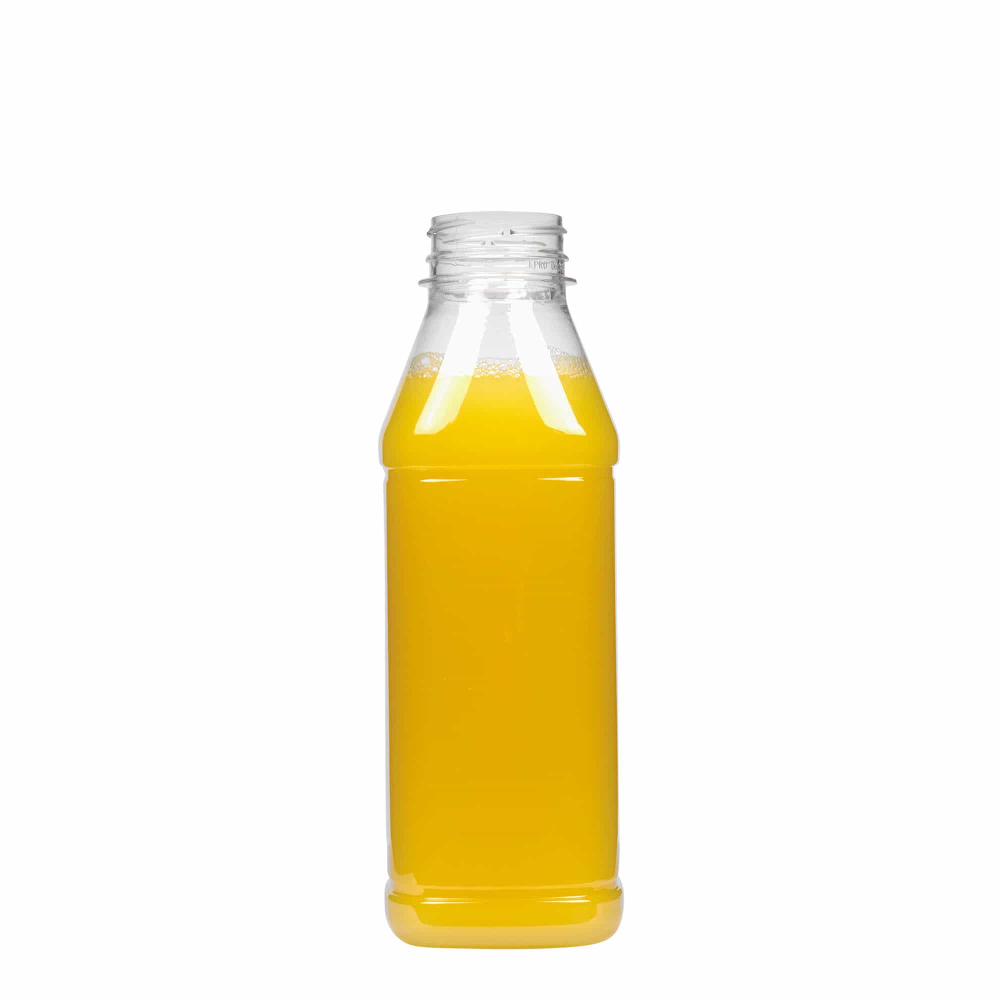 500 ml PET butelis „Milk and Juice Carré“, kvadratinis, plastikas, anga: 38 mm