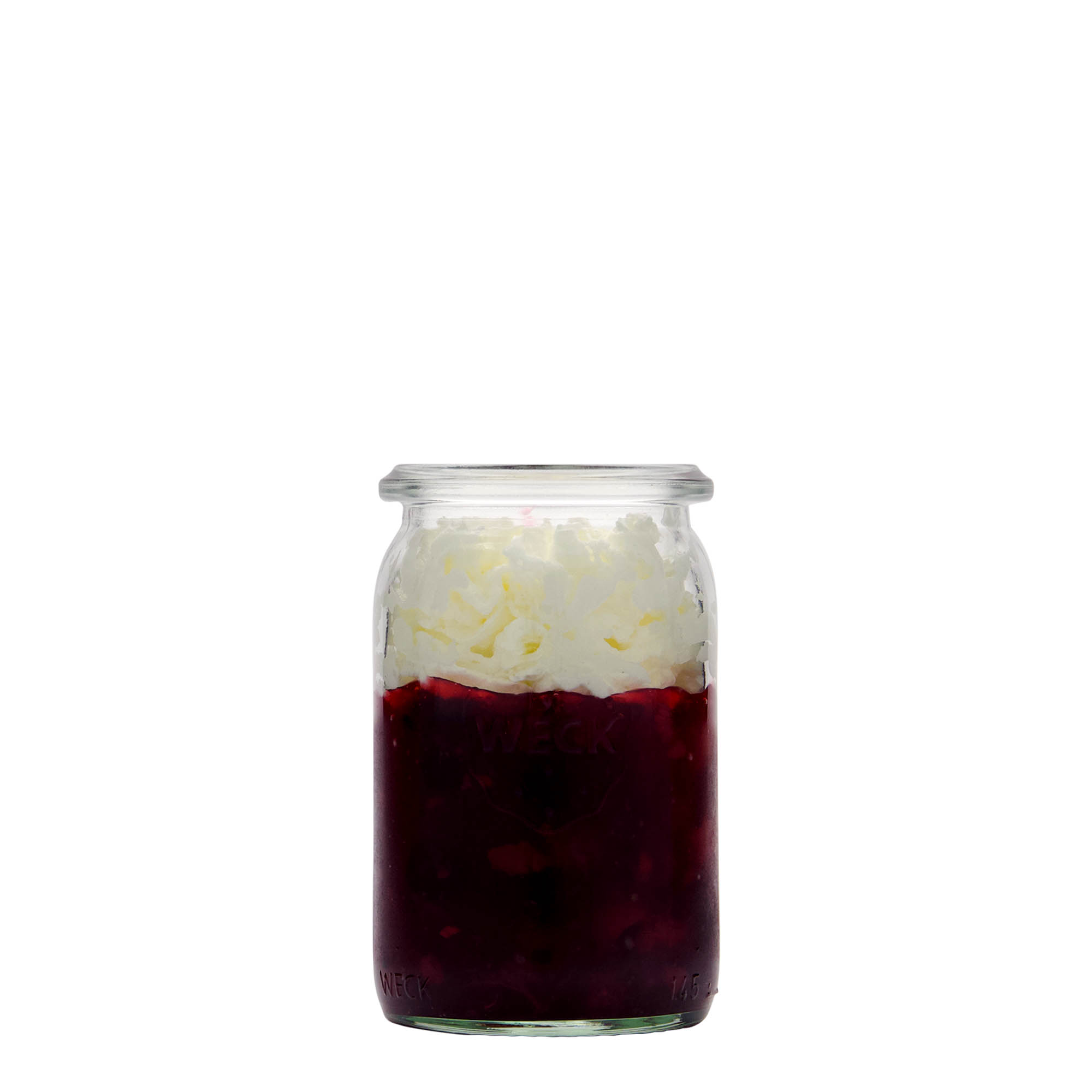 145 ml WECK cilindrinis stiklainis, anga: apvalus kraštas