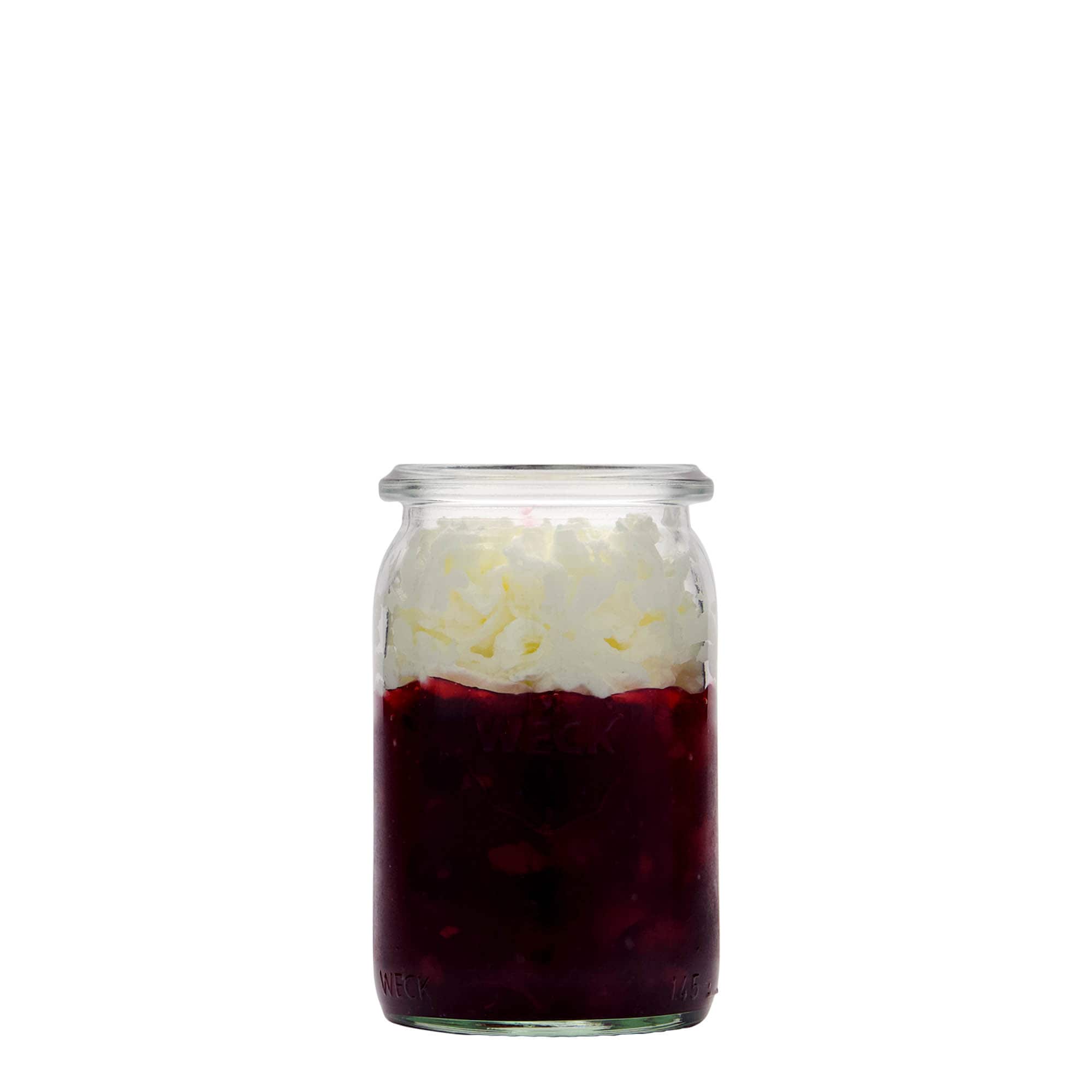 145 ml WECK cilindrinis stiklainis, anga: apvalus kraštas 145 ml WECK cilindrinis stiklainis, anga: apvalus kraštas