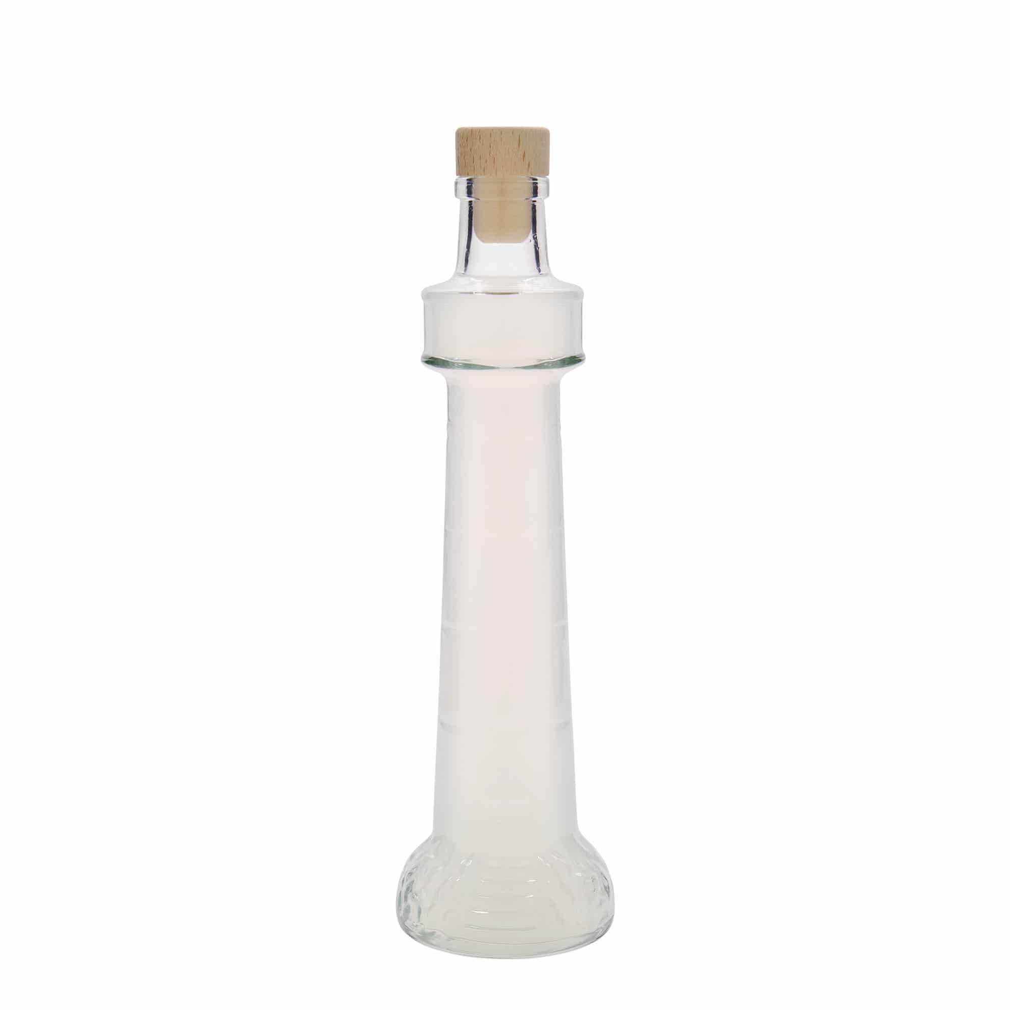 200 ml stiklinis buteliukas „Leuchtturm“, anga: kamštis