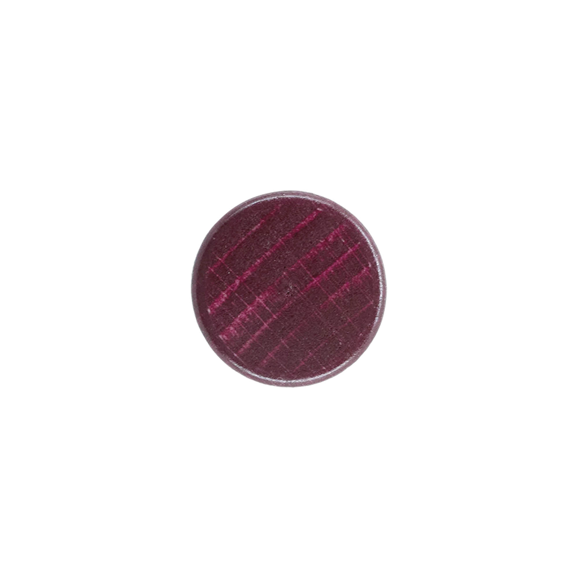 Rankenos kamštis 19 mm, mediena/plastikas, bordo raudonos spalvos, kamščio angai