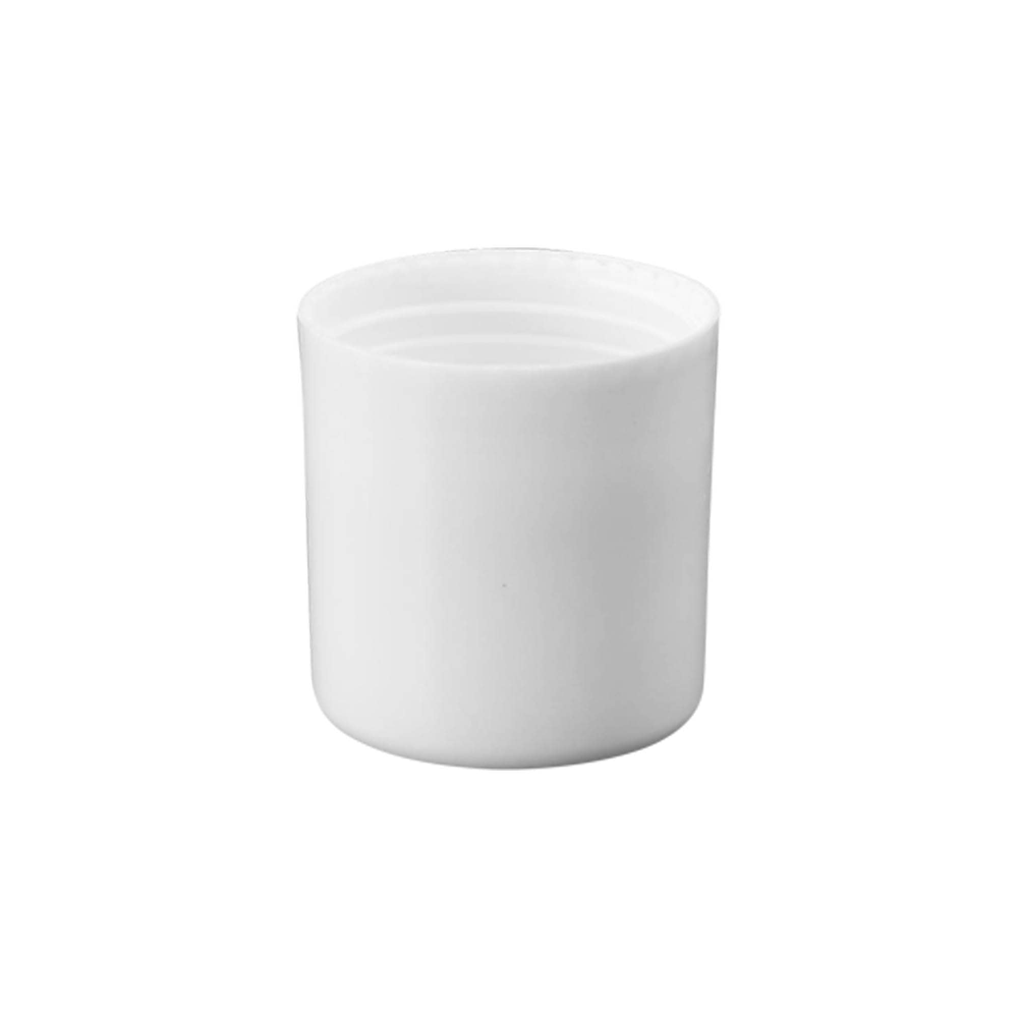 Dangtelis 50 ml ritininio buteliuko, PP plastikas, baltas, su srieginiu uždarymu angai