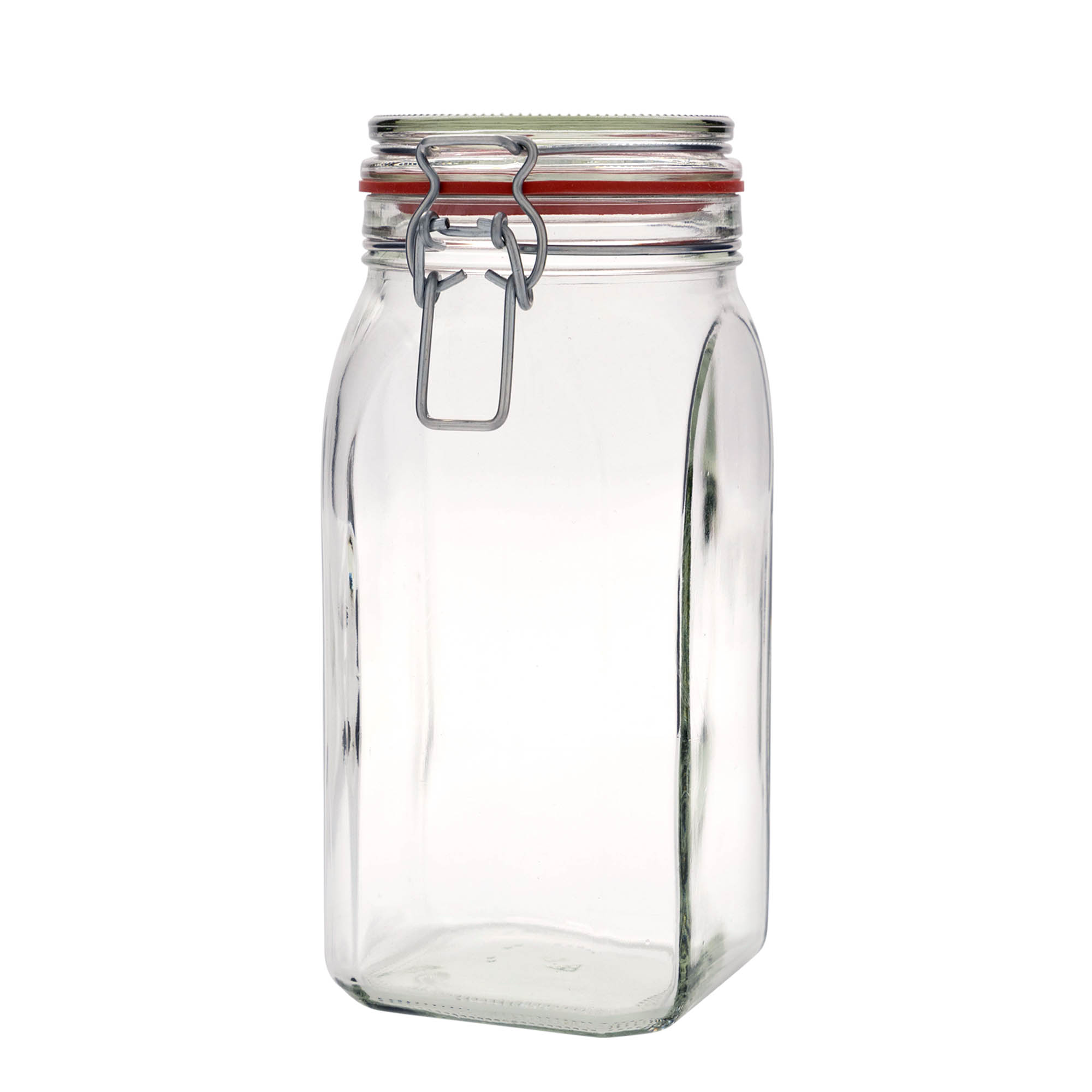 1,540 ml vielos užsegimo stiklainis #, kvadratinis, anga: vielos užsegimas