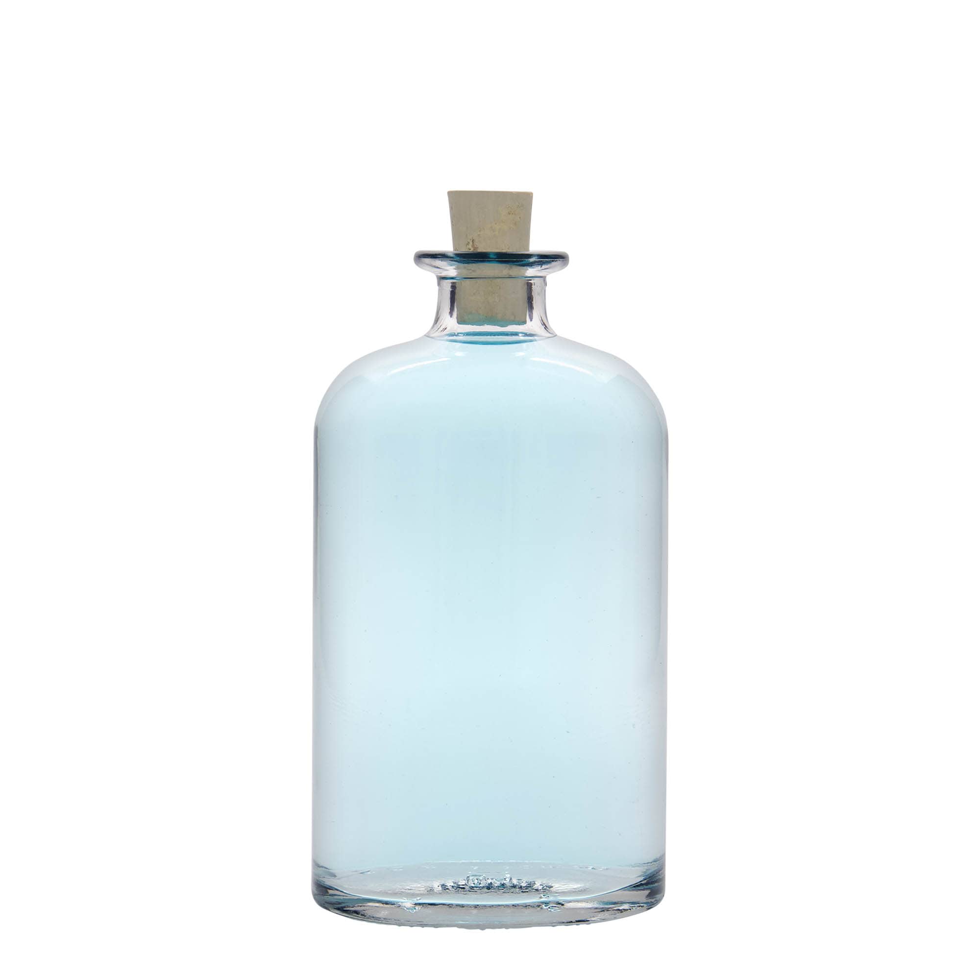 500 ml stiklinis butelis „Dundee“, ovalus, kamštis