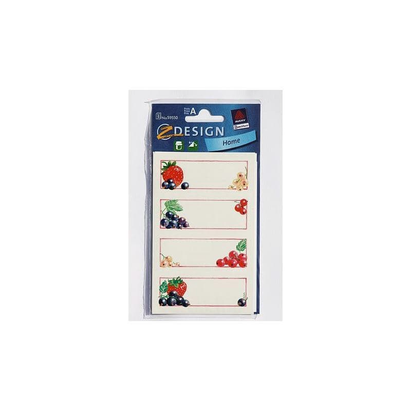 Zweckform etiketės „Juodieji serbentai“, stačiakampės, popierinės, daugiaspalvės