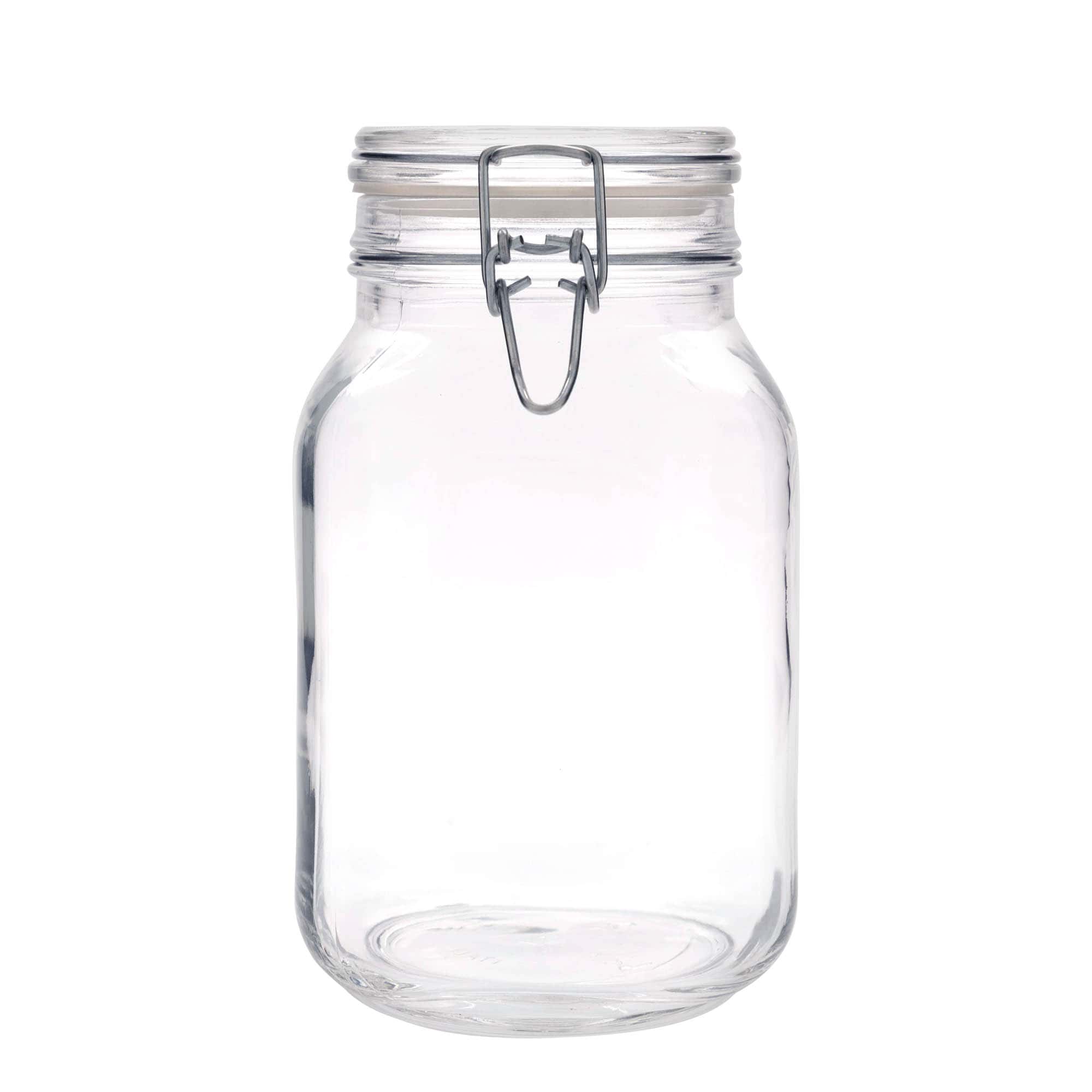 2.000 ml vielos užsegimo stiklainis „Fido“, kvadratinis, anga: vielos užsegimas