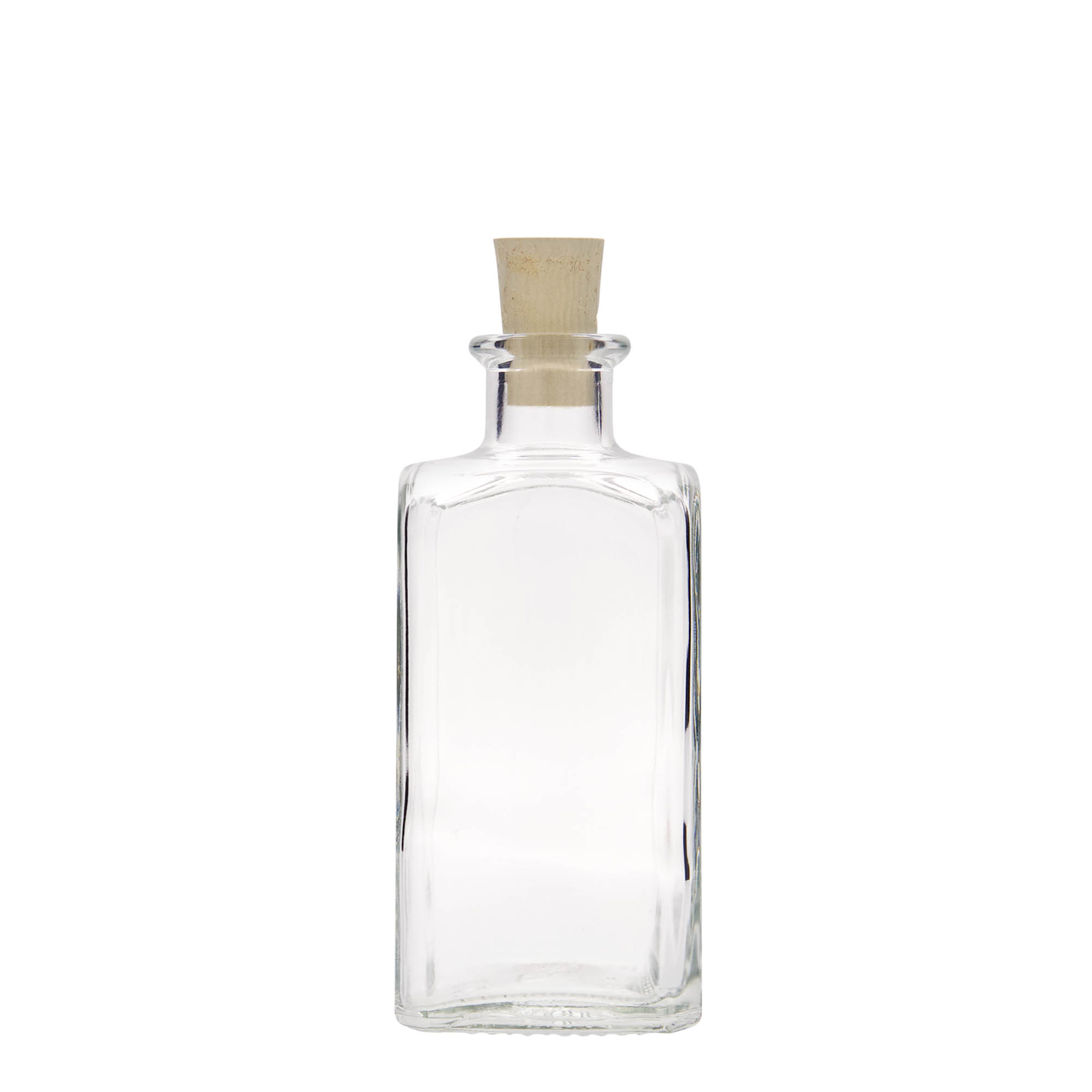 250 ml stiklinis butelis „Apotheker Carré“, kvadratinis, anga: kamštis 250 ml stiklinis butelis „Apotheker Carré“, kvadratinis, anga: kamštis