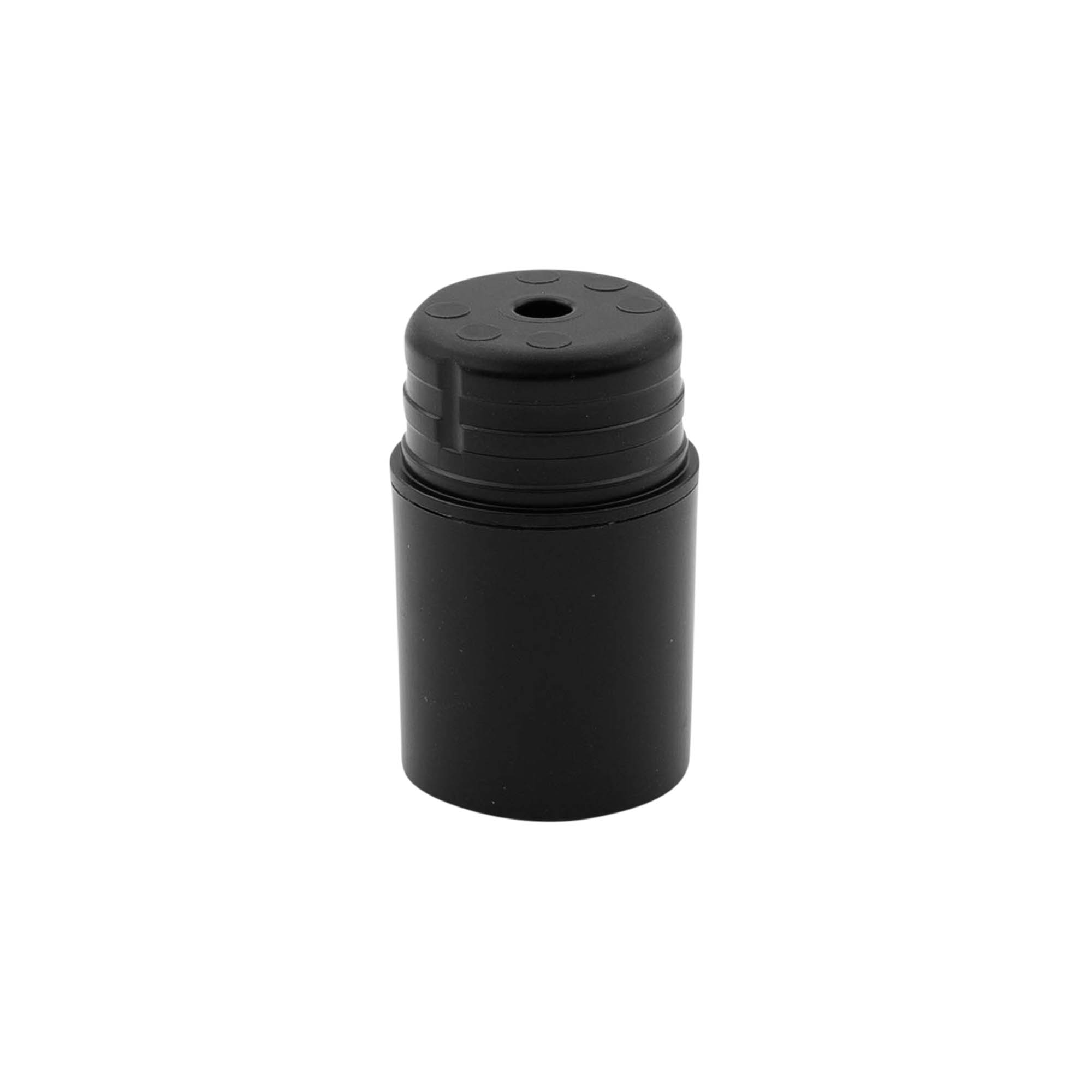 Airless dozatoriaus pompos galvutė „Nano“, PP plastikas, juoda
