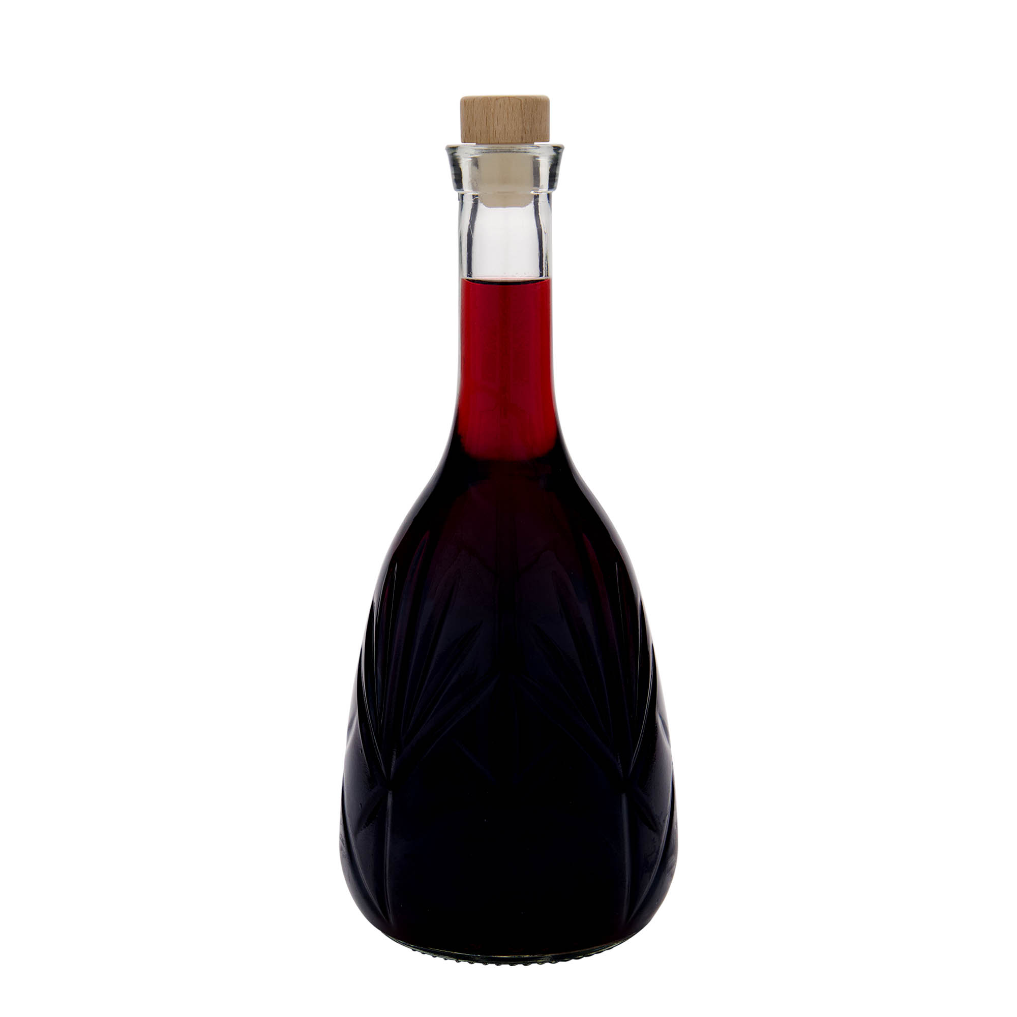 1.000 ml stiklinis butelis „Reliefa“, anga: kamštis 1.000 ml stiklinis butelis „Reliefa“, anga: kamštis