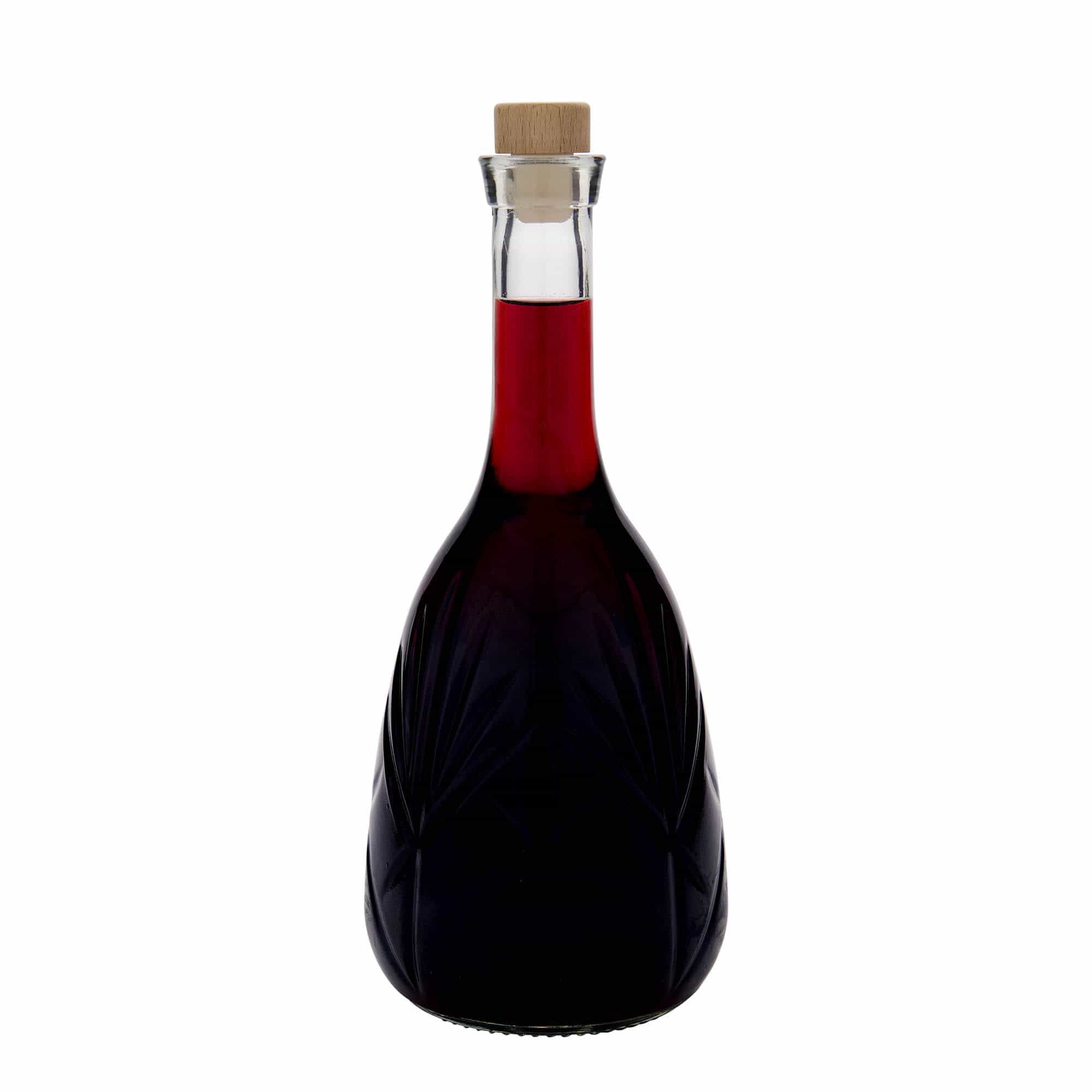 1.000 ml stiklinis butelis „Reliefa“, anga: kamštis