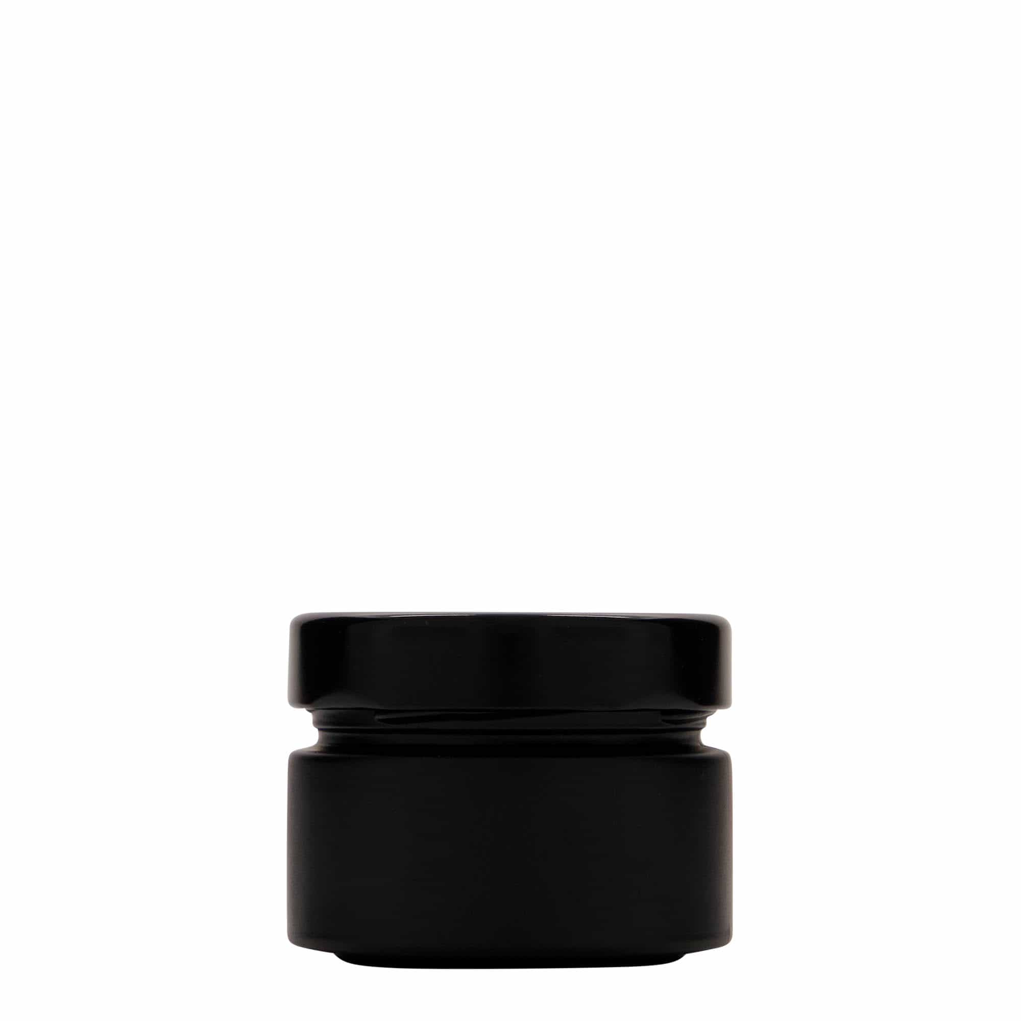 130 ml apvalus stiklas 'Aurora', juodas, anga: Deep-Twist-Off (DTO 66)