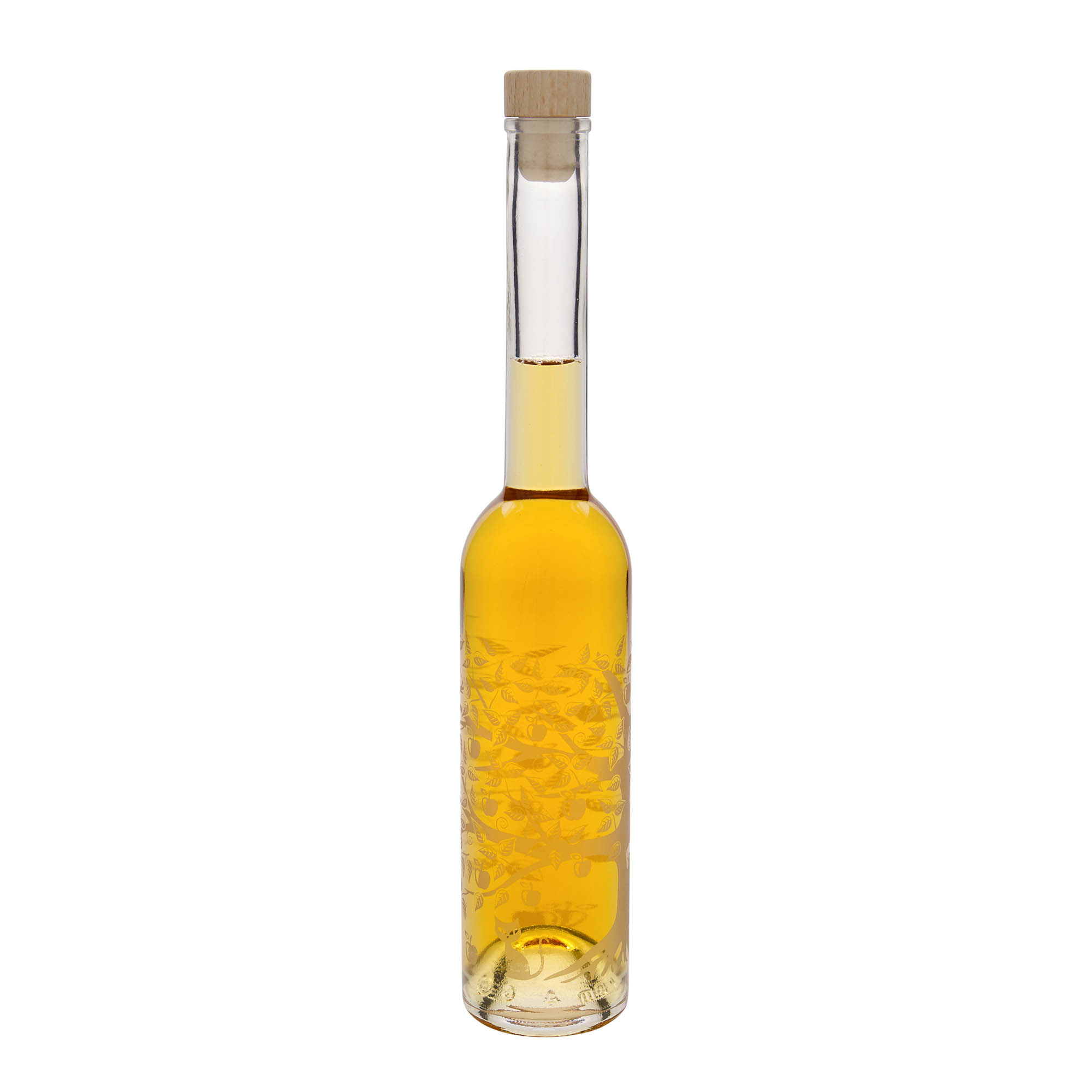 350 ml stiklinis butelis „Opera“, motyvas: obuolių medis, kamštis: kamštis 350 ml stiklinis butelis „Opera“, motyvas: obuolių medis, kamštis: kamštis