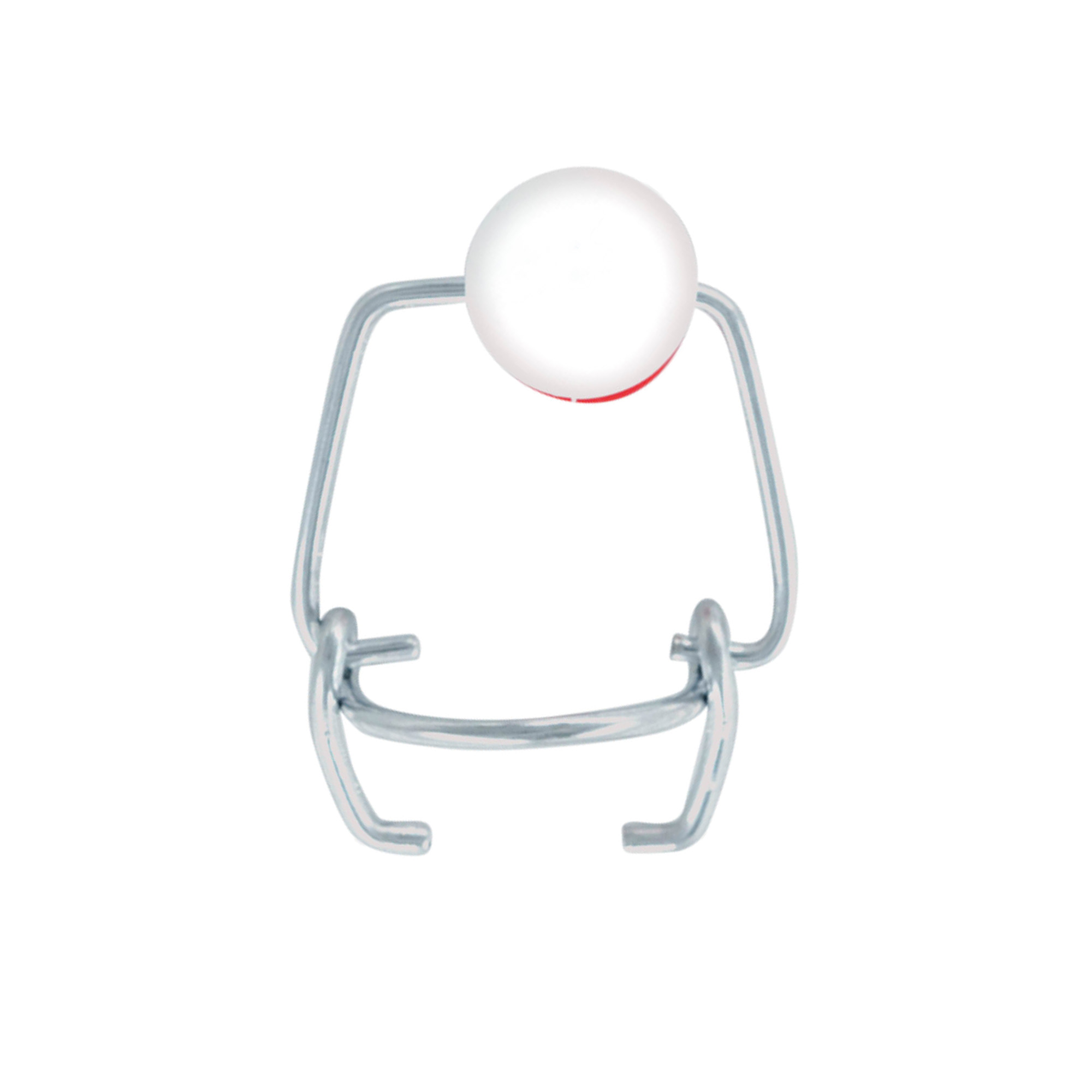 Mini spaustukas, plastikas, raudona-balta Mini spaustukas, plastikas, raudona-balta