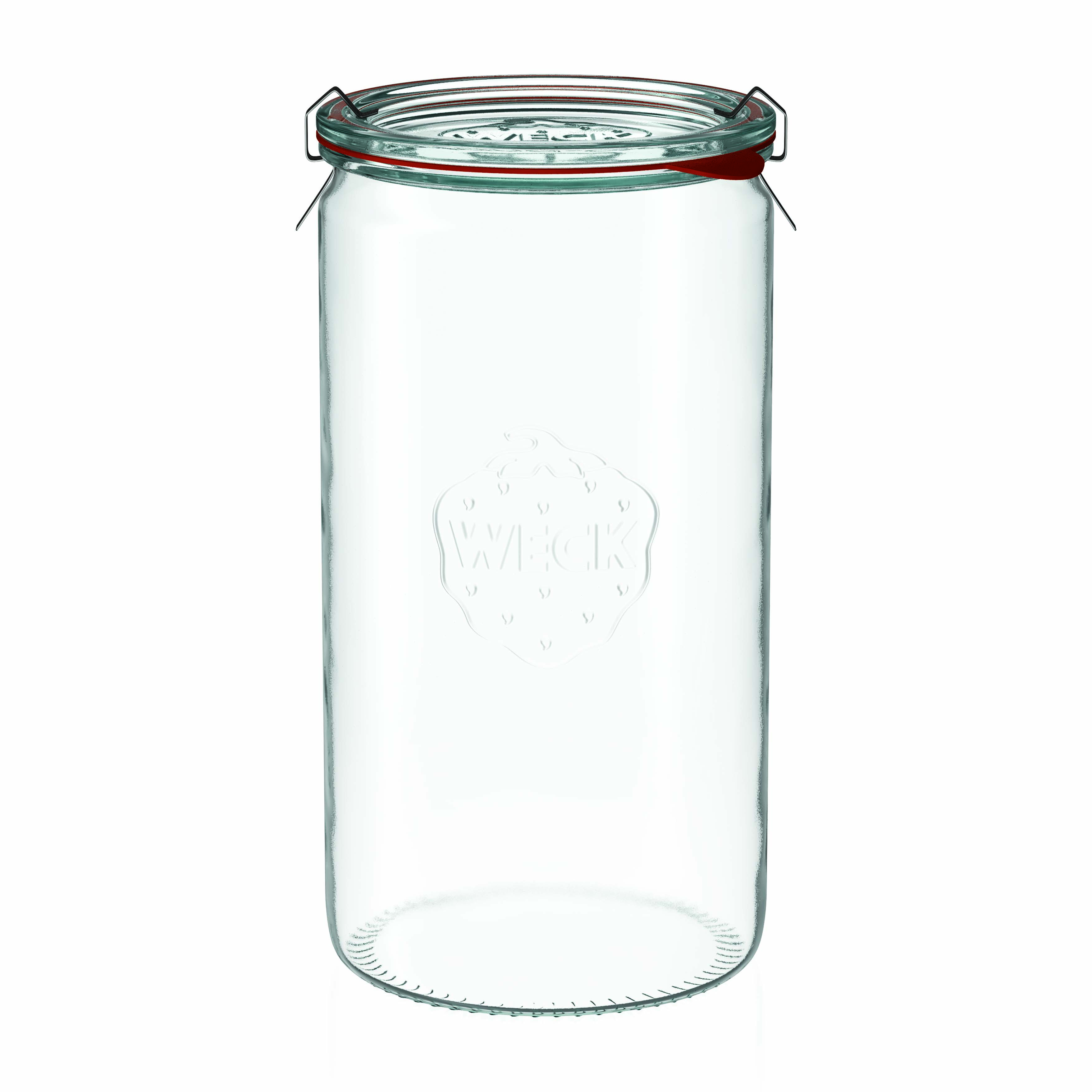 1.575 ml WECK cilindrinis stiklas, burnos kraštas: apvalus kraštelis
