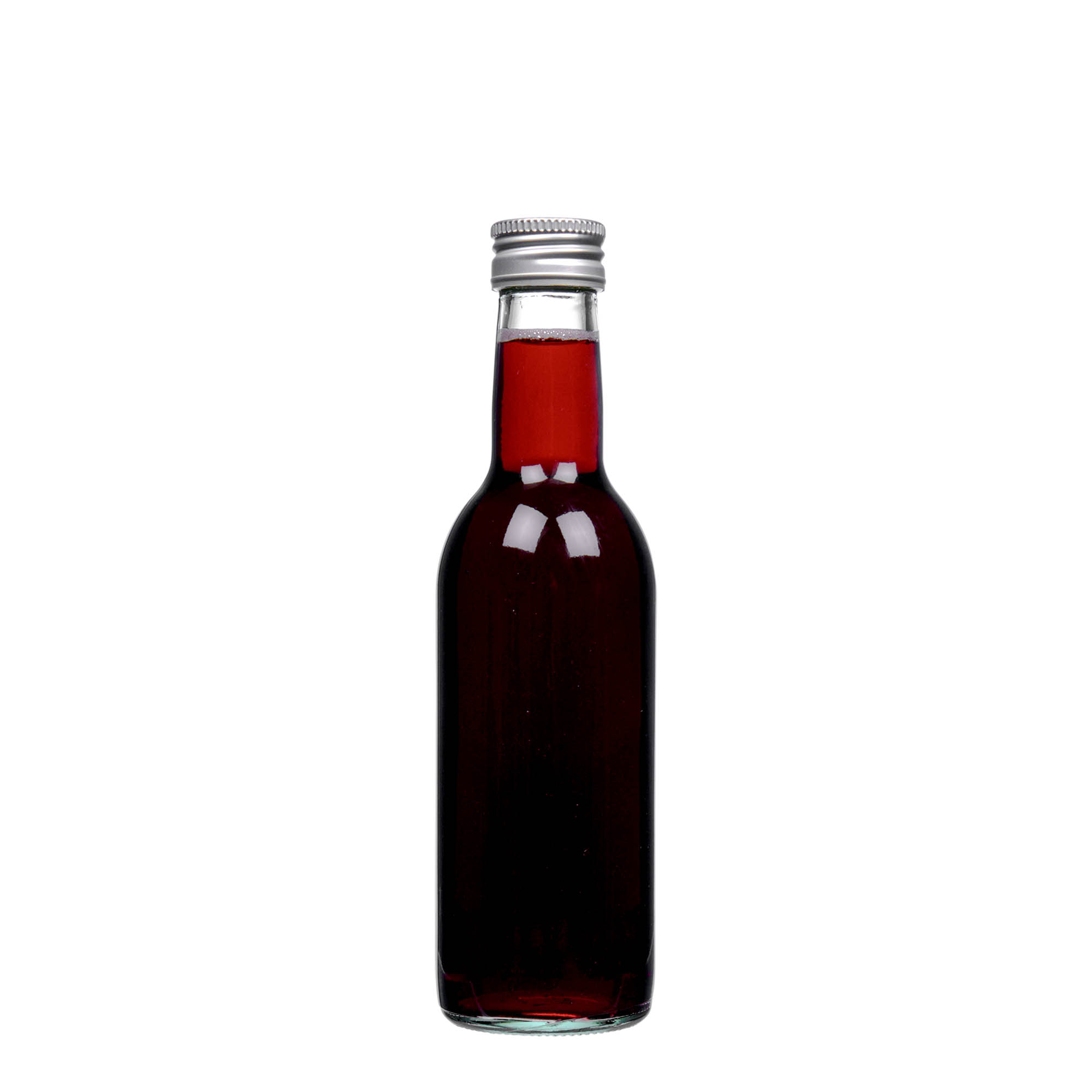 250 ml stiklinis butelis „Bordo“, burna: PP 28 250 ml stiklinis butelis „Bordo“, burna: PP 28