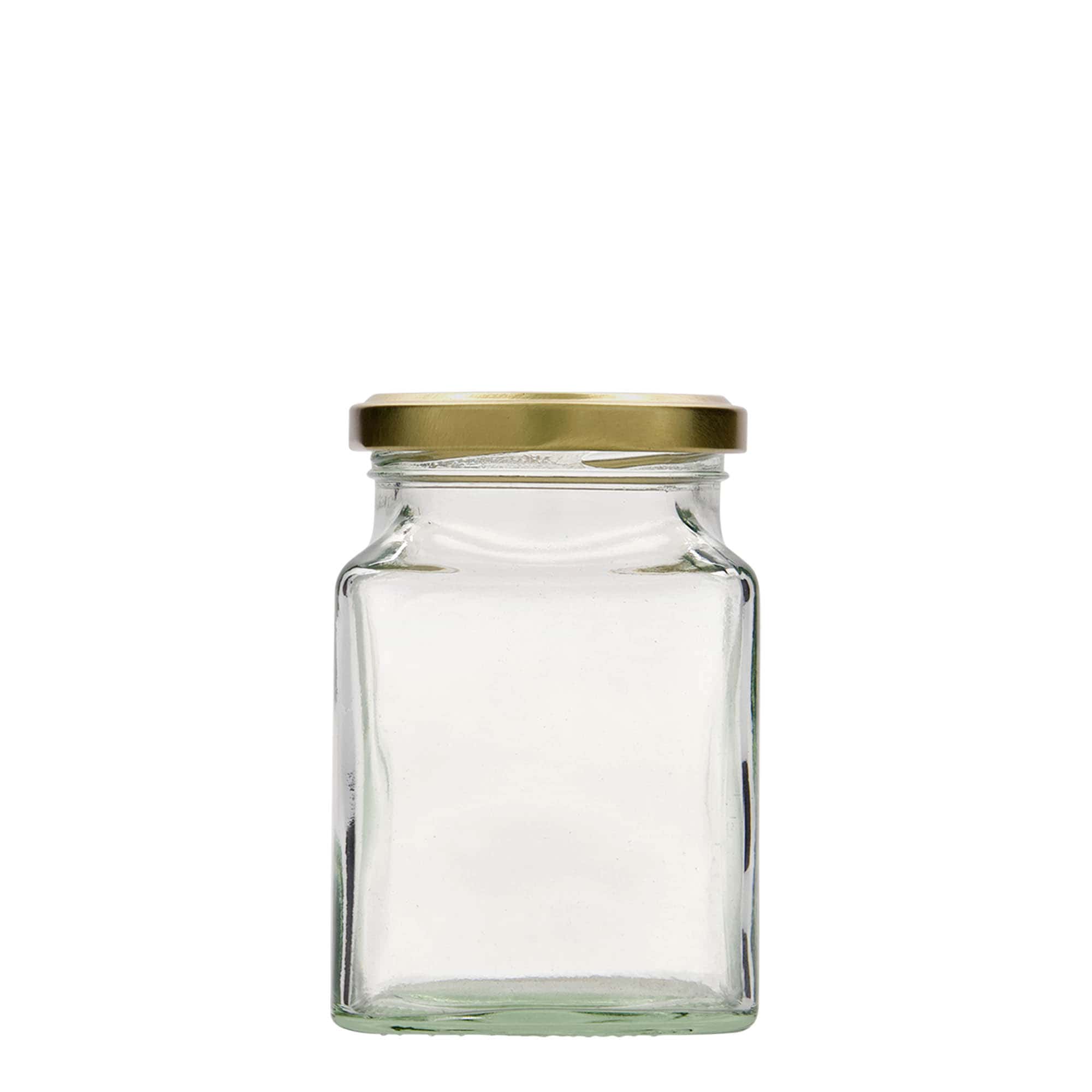 314 ml keturkampis stiklas, anga: Twist-Off (TO 63)