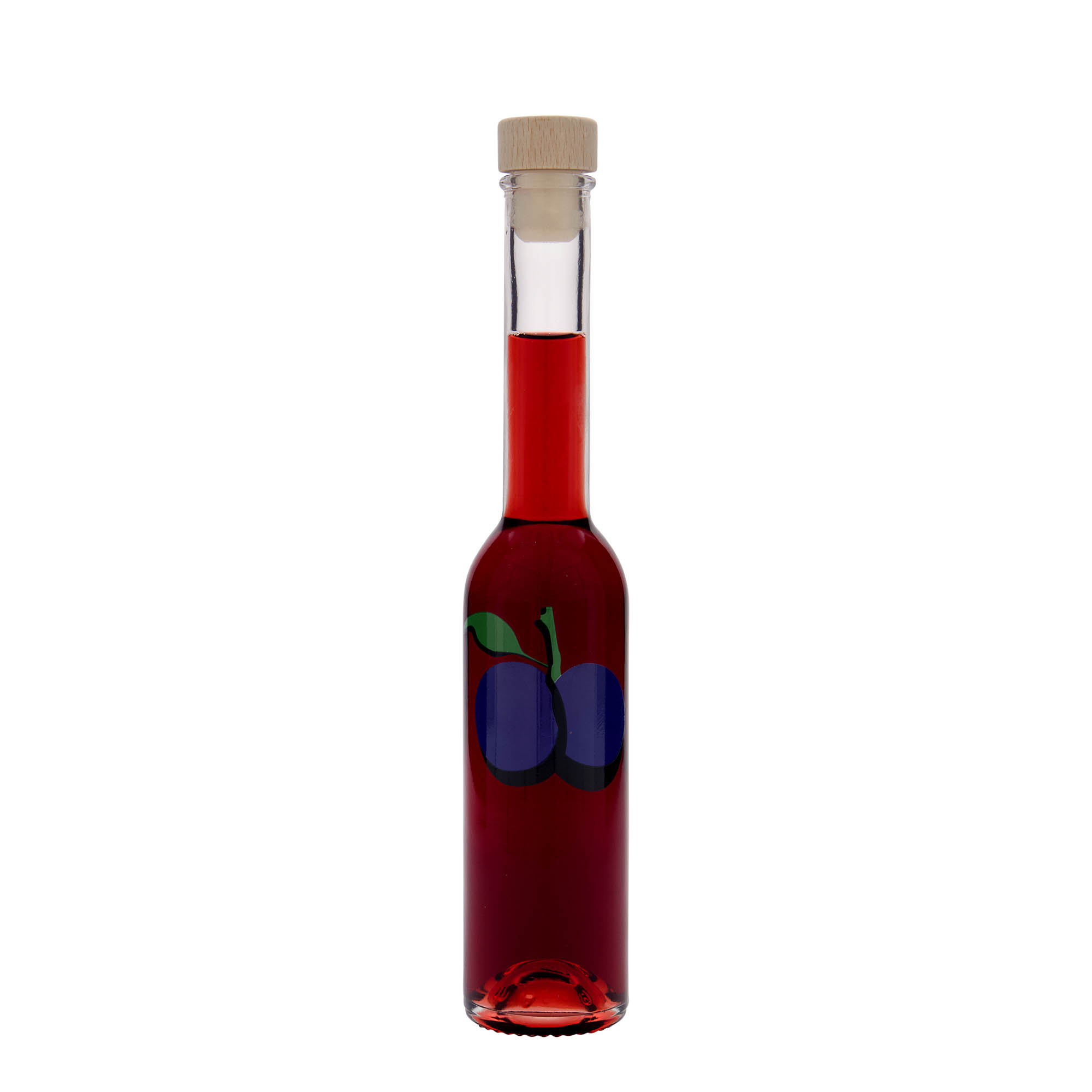 200 ml stiklinis buteliukas „Opera“, motyvas: slyva, kamštis: kamštis 200 ml stiklinis buteliukas „Opera“, motyvas: slyva, kamštis: kamštis