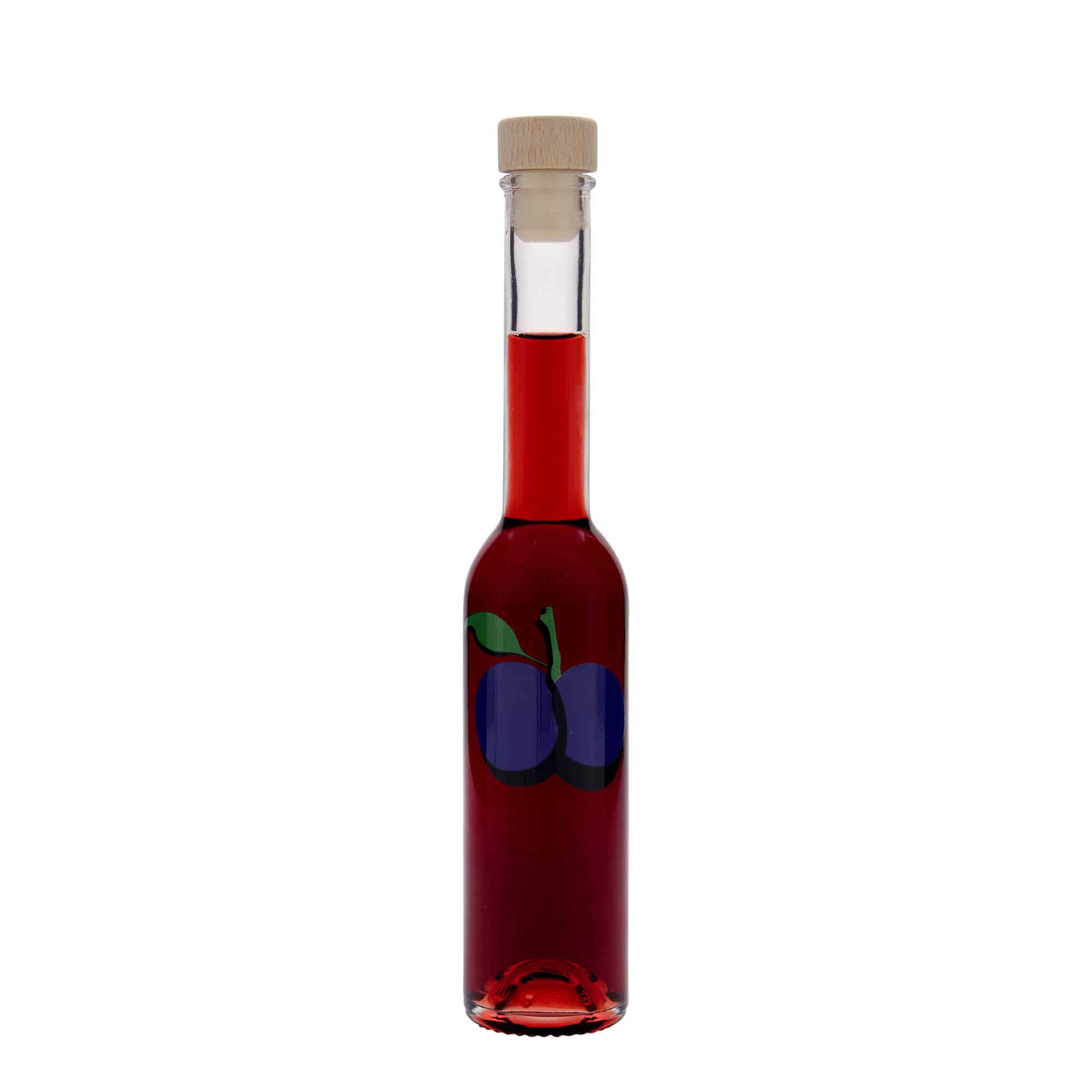 200 ml stiklinis buteliukas „Opera“, motyvas: slyva, kamštis: kamštis