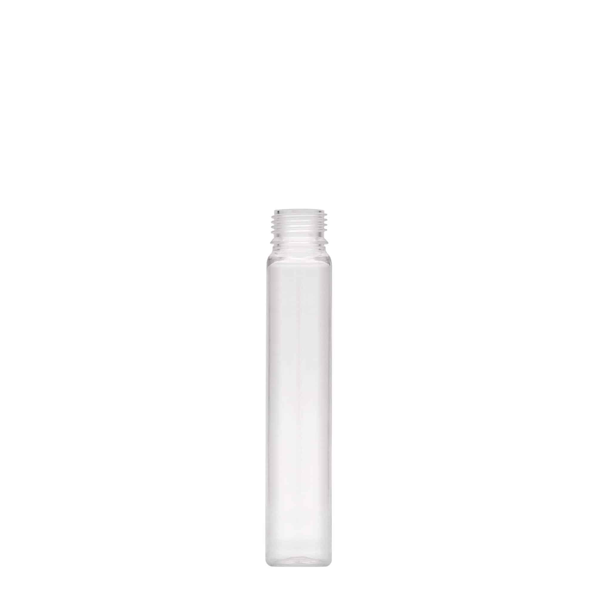 25 ml PET vamzdeliai, plastikas, anga: sraigtinis uždarymas