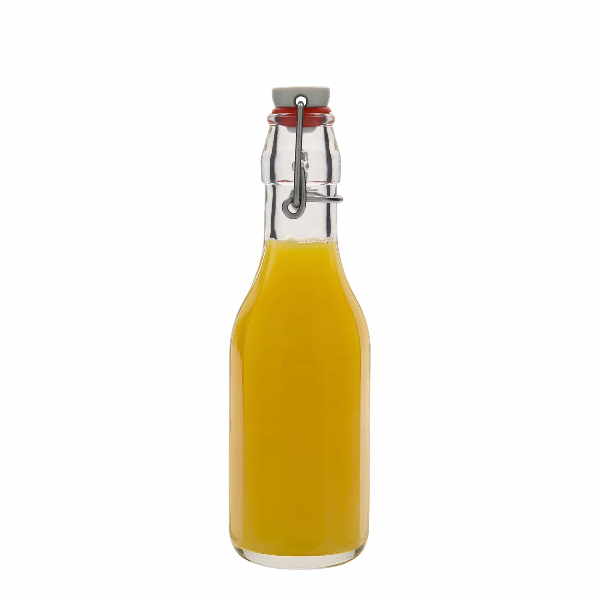 250 ml stiklinis butelis „Bravo“, dešimtkampis, kaklelis: užsegamas užraktas
