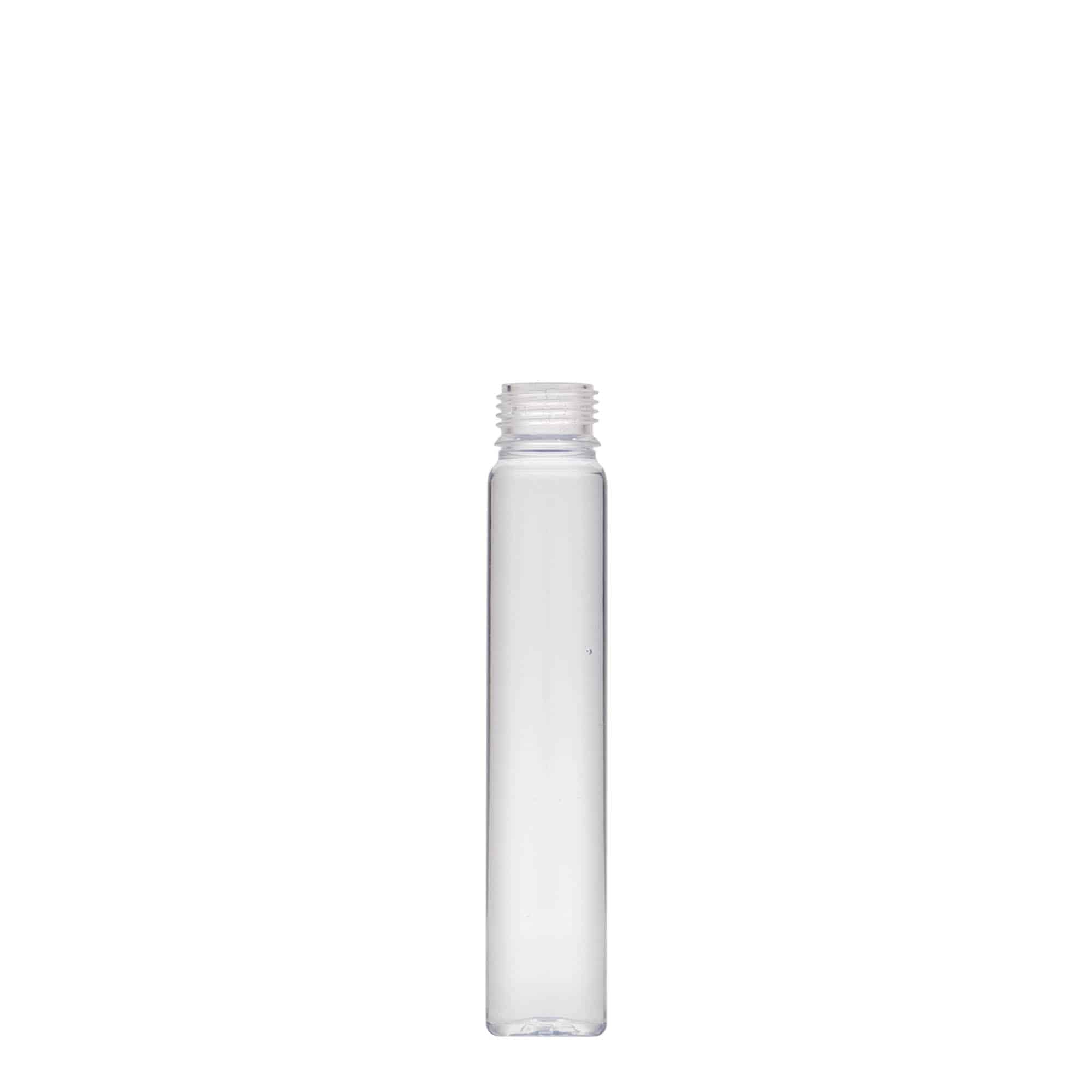 25 ml PET vamzdeliai, plastikas, anga: sraigtinis uždarymas