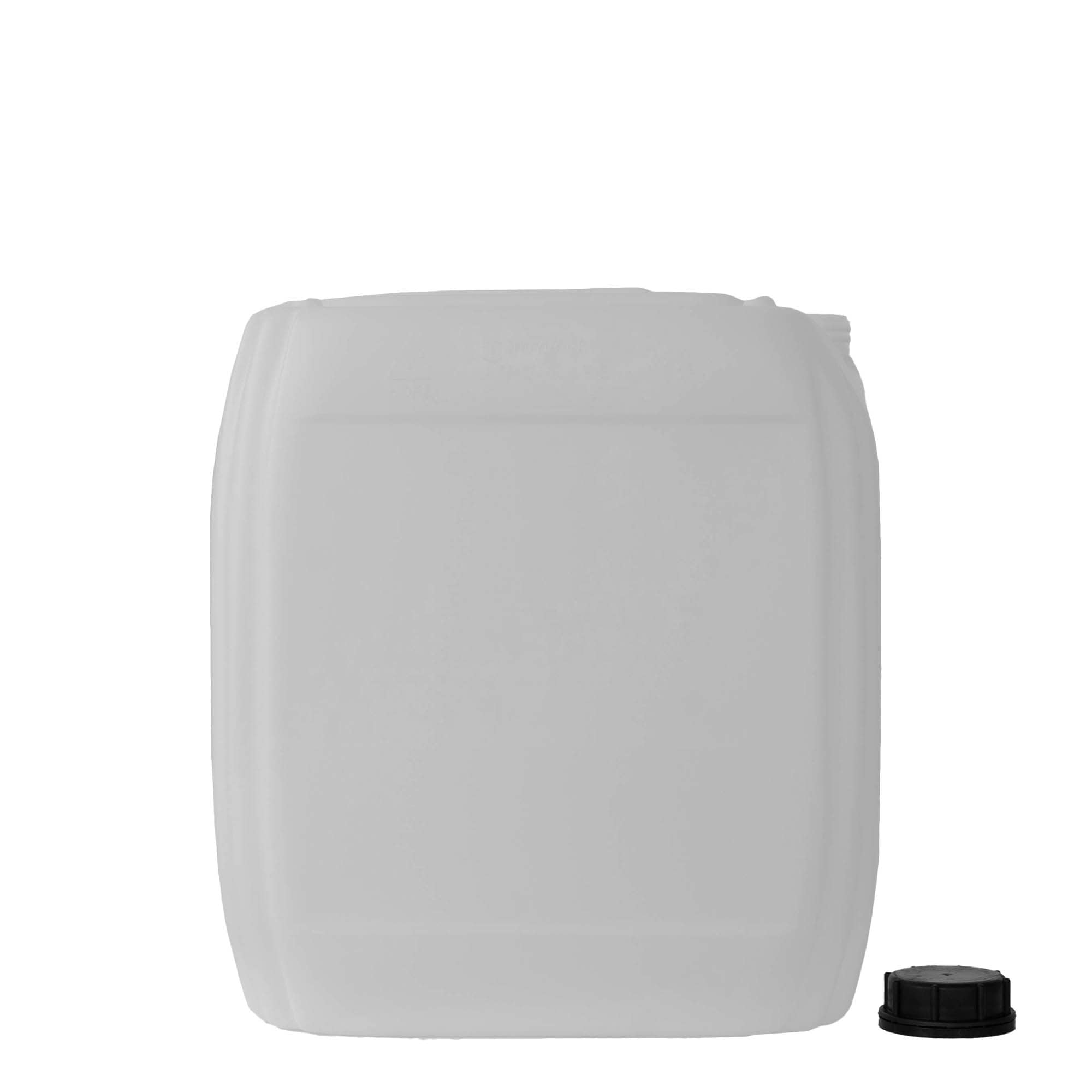 30 l kanistras, stačiakampis, HDPE plastikas, natūralios spalvos, anga: ND 60