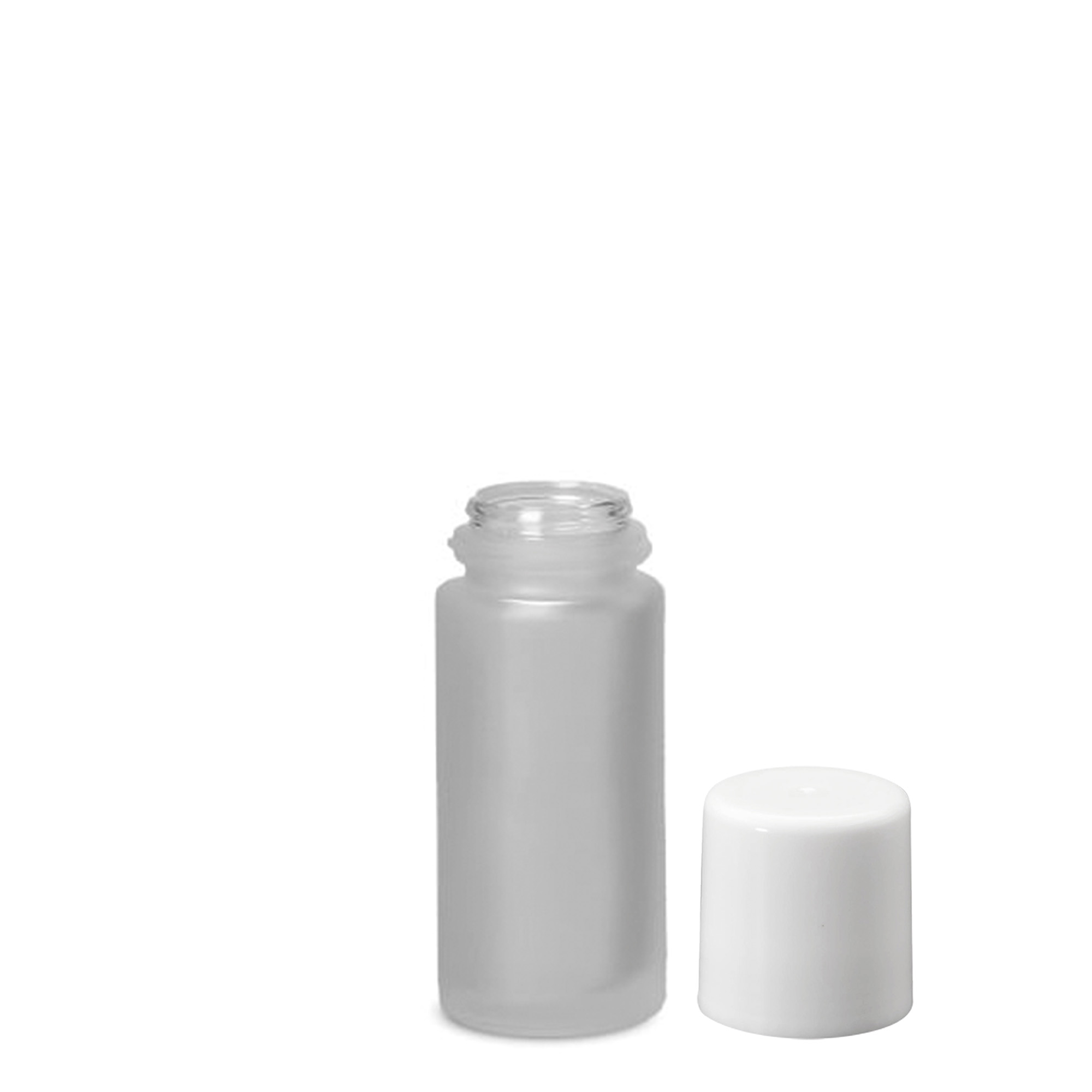 50 ml ritininis buteliukas, stiklas, matinis, anga: sraigtinis uždarymas