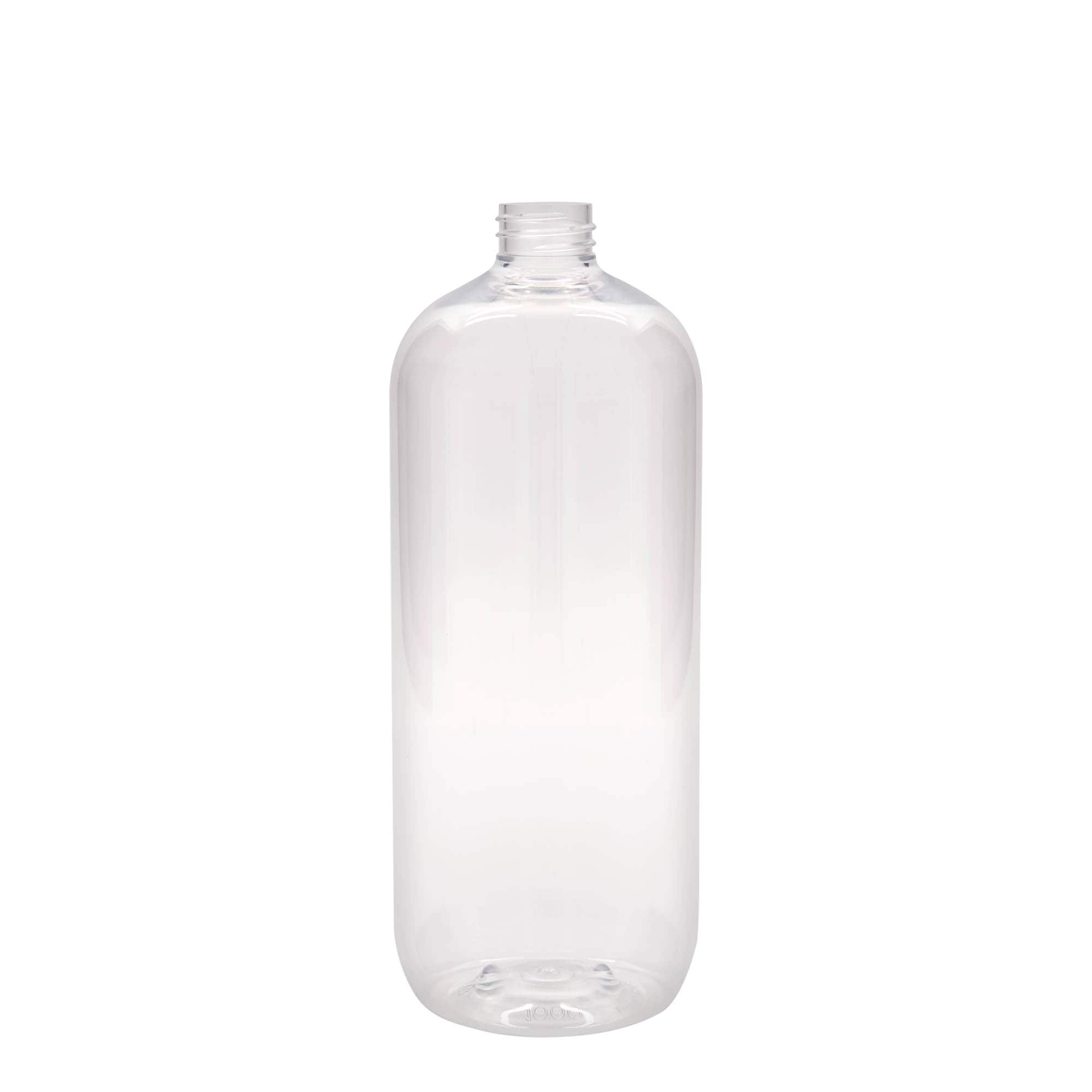 1.000 ml PET-butelis „Boston“, plastikas, kamštis: 28/410