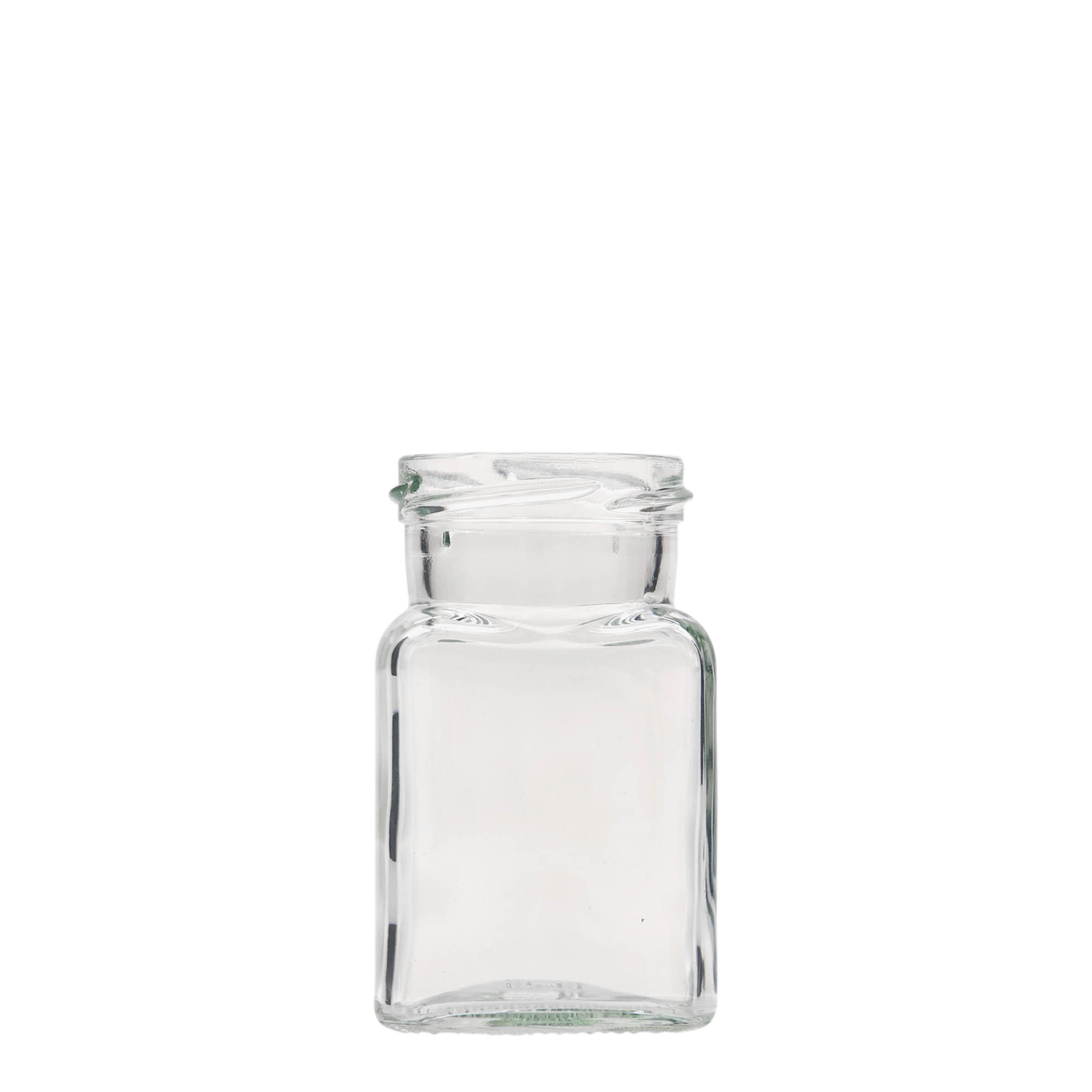 150 ml keturkampis stiklas, anga: sukamas dangtelis (TO 53) 150 ml keturkampis stiklas, anga: sukamas dangtelis (TO 53)