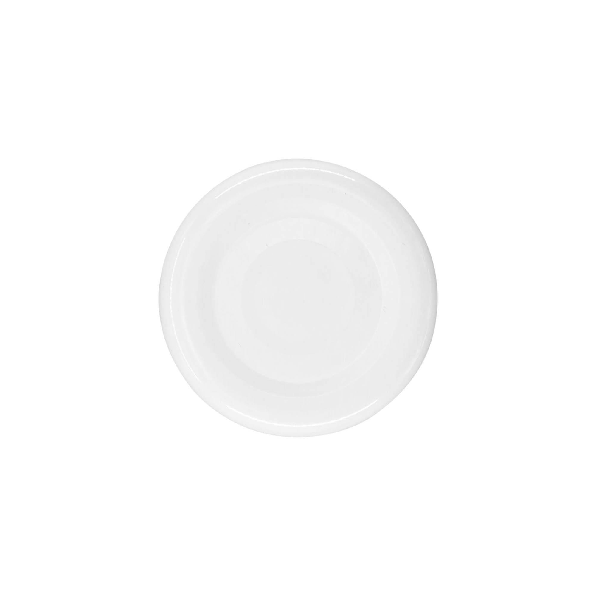 Twist-Off dangtelis, baltas lakštinis metalas, baltas, skirtas angai: TO 38 Twist-Off dangtelis, baltas lakštinis metalas, baltas, skirtas angai: TO 38