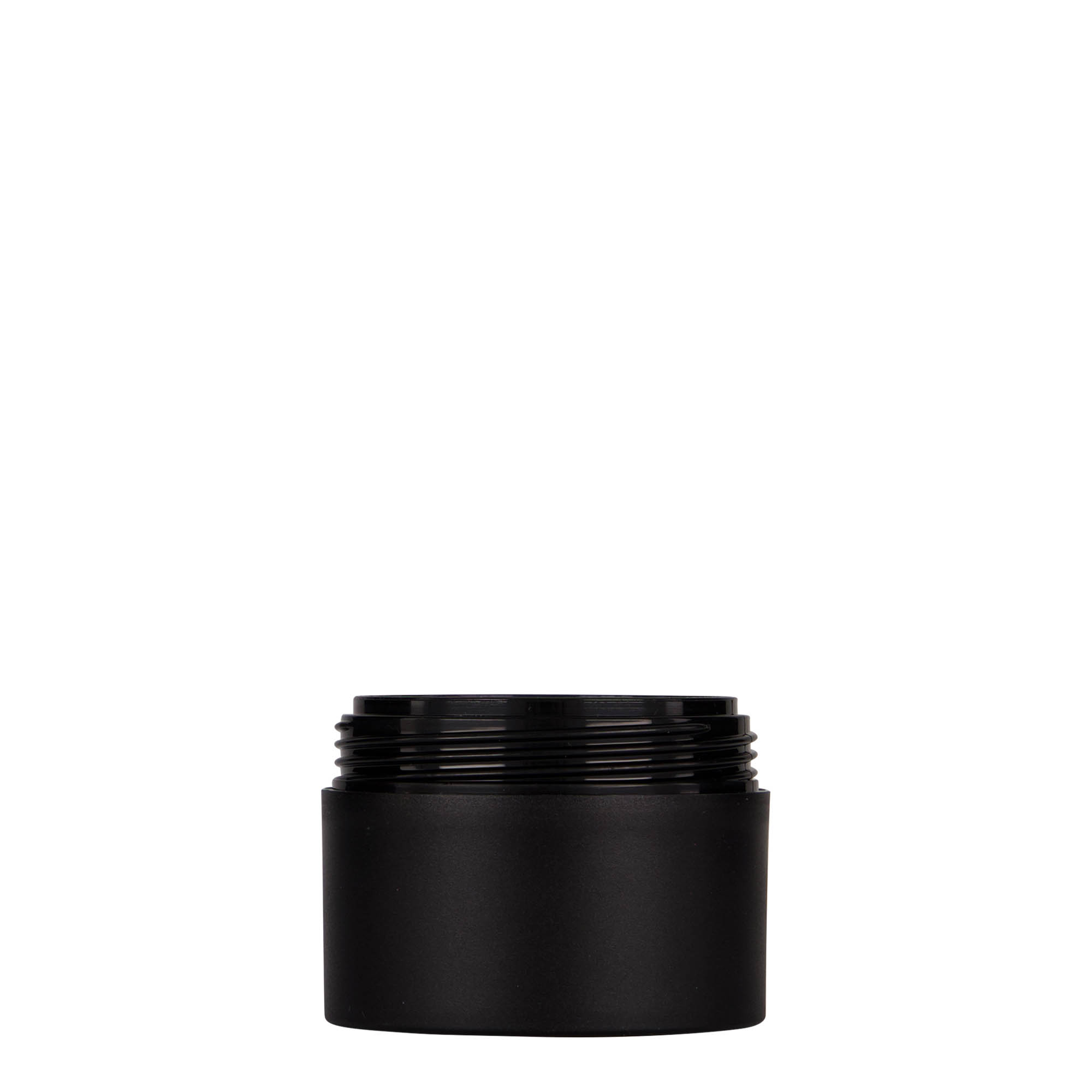 50 ml plastikinis indelis „Antonella“, PP, juodas, anga: sraigtinis uždarymas 50 ml plastikinis indelis „Antonella“, PP, juodas, anga: sraigtinis uždarymas