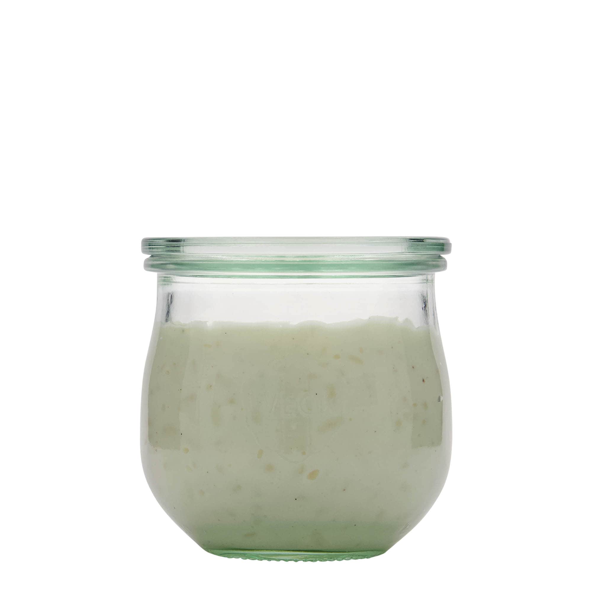 370 ml WECK tulpės formos stiklainis, burnos kraštas: apvalus kraštelis