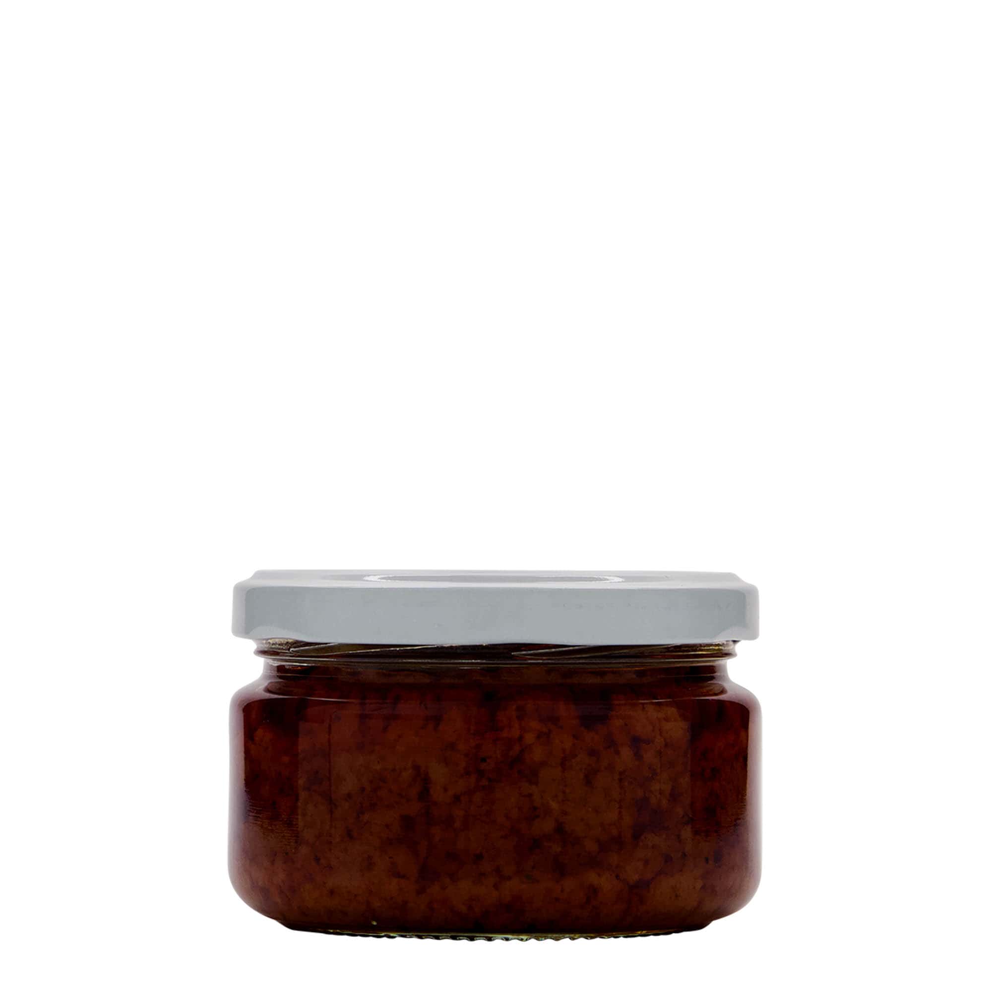 230 ml plokščias apvalus stiklas, burna: Twist-Off (TO 82)