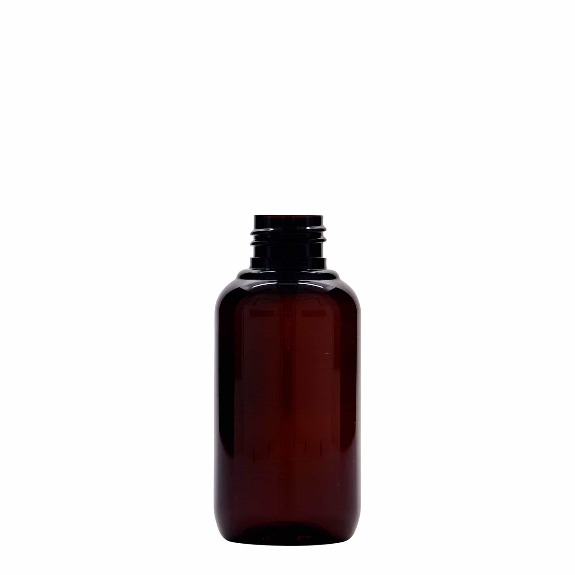 100 ml perdirbto plastiko butelis „Victor's Best“, PCR, rudas, anga: 24/410
