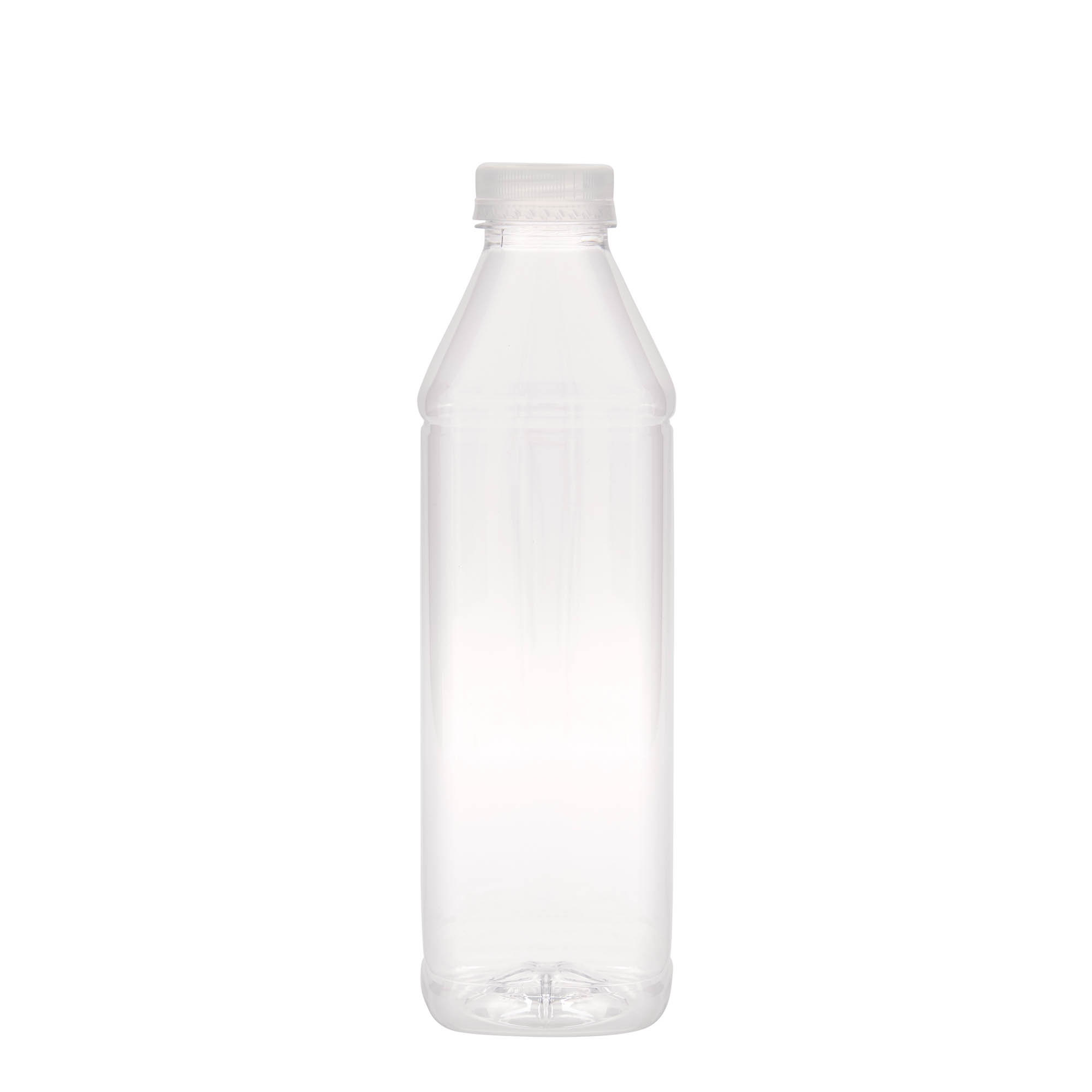 1.000 ml PET butelis „Milk and Juice Carré“, kvadratinis, plastikas, anga: 38 mm 1.000 ml PET butelis „Milk and Juice Carré“, kvadratinis, plastikas, anga: 38 mm