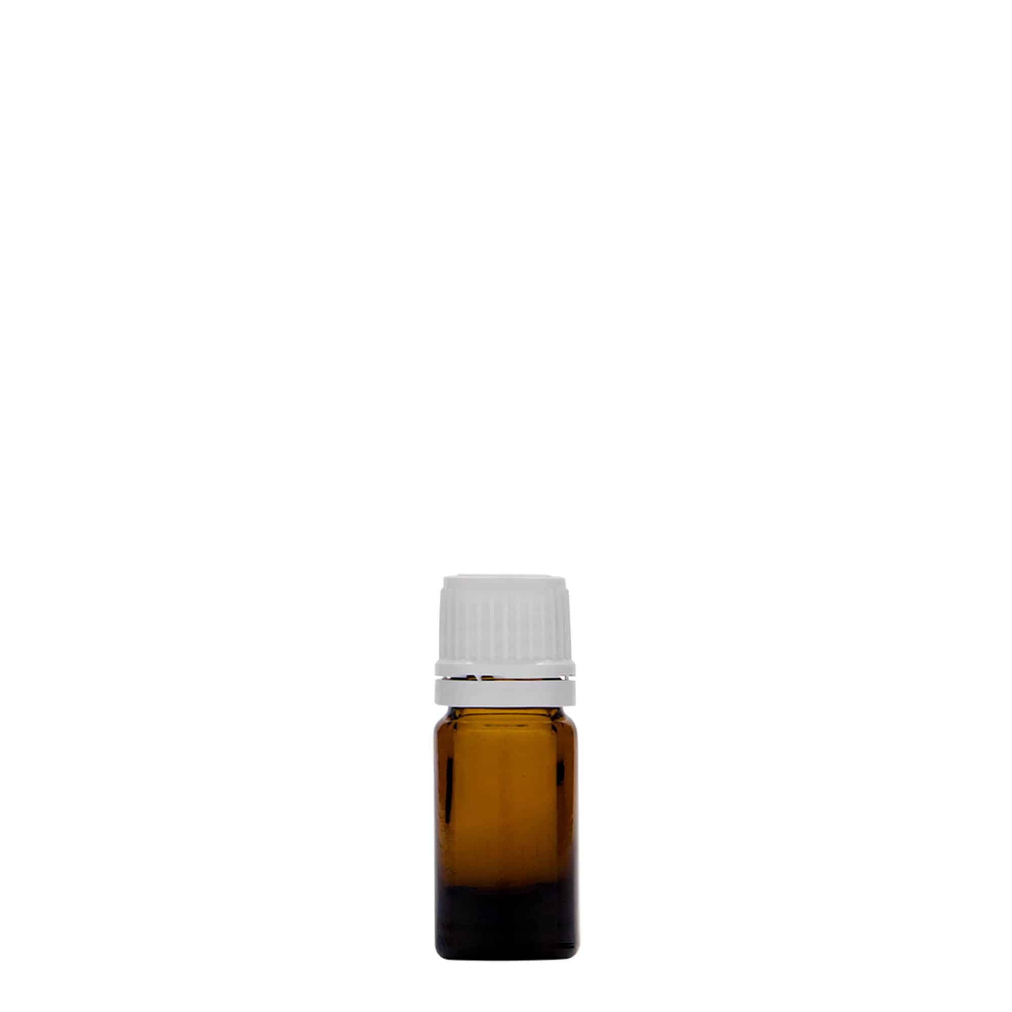 5 ml medicininis buteliukas, stiklas, rudas, anga: DIN 18