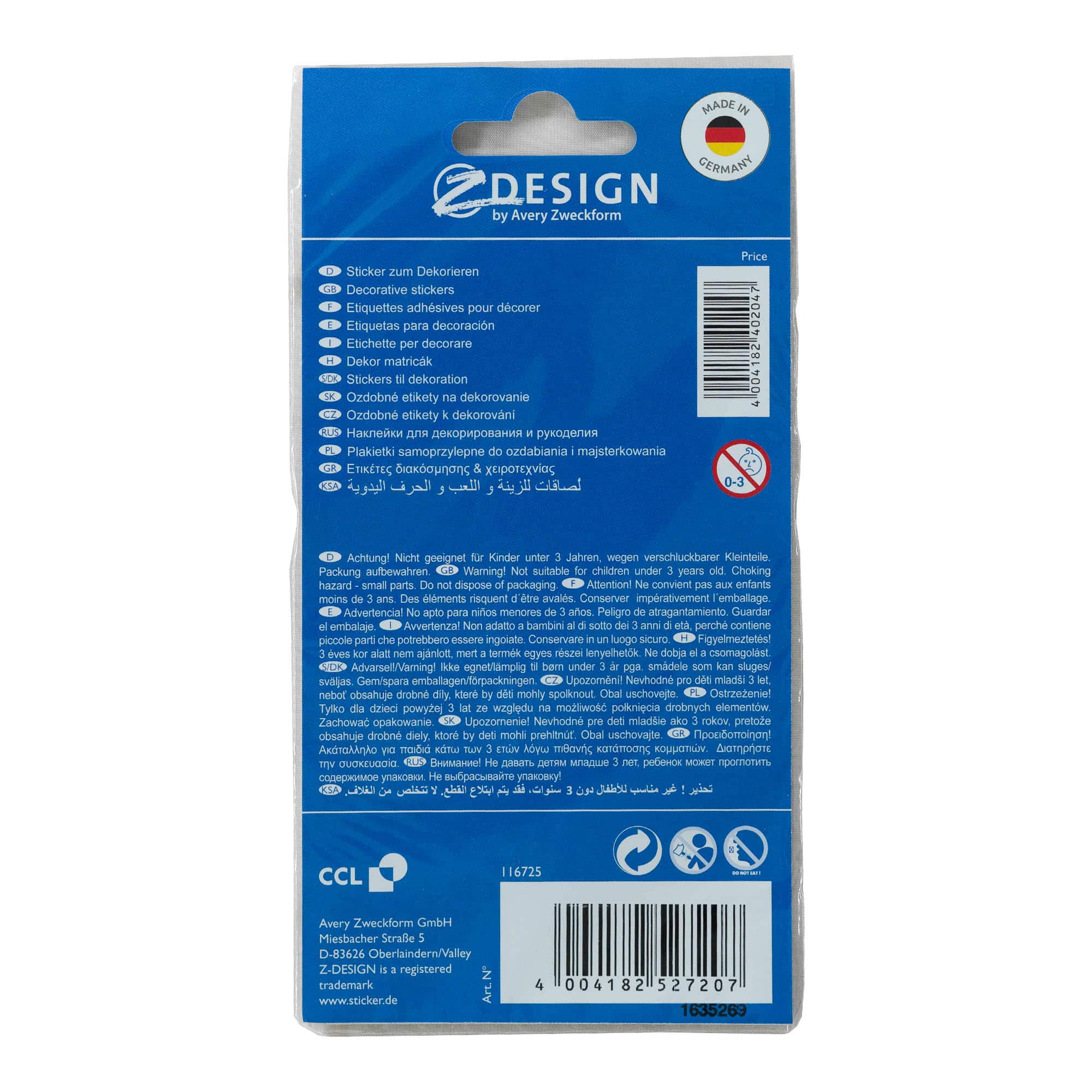 Zweckform lipdukai „Kalėdos“, popierius, auksinė-sidabrinė