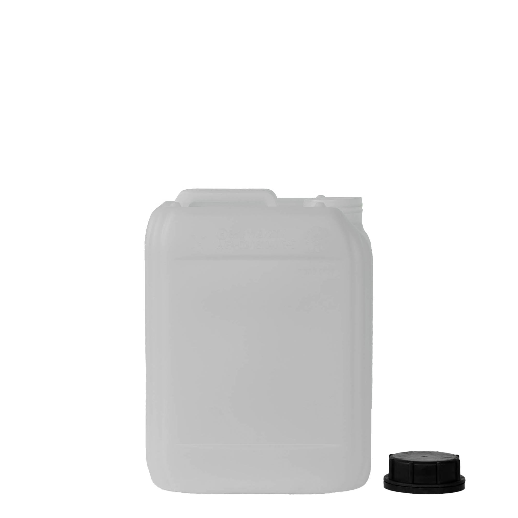 5 l kanistras, stačiakampis, HDPE plastikas, natūralus, anga: ND 55
