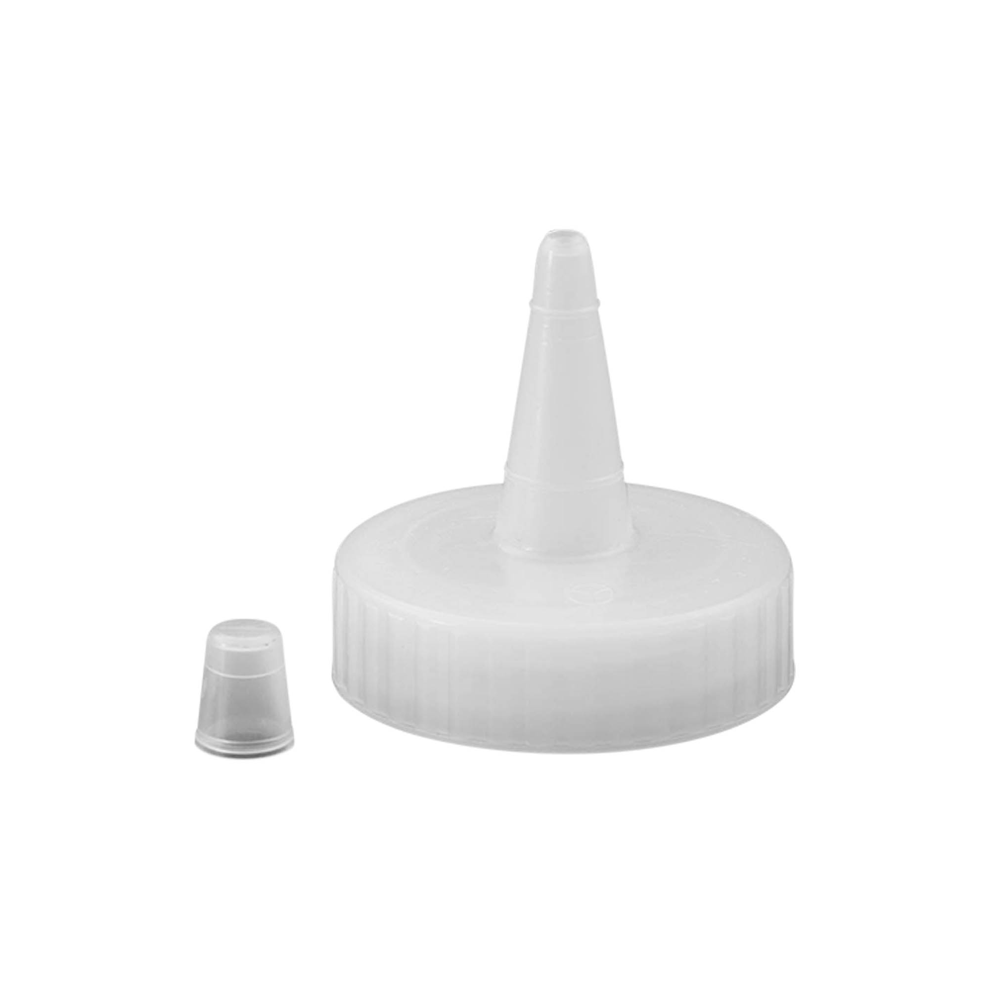 Varžtinis uždarymas su purškimo antgaliu, PP plastikas, baltas, skirta angai: 38/400