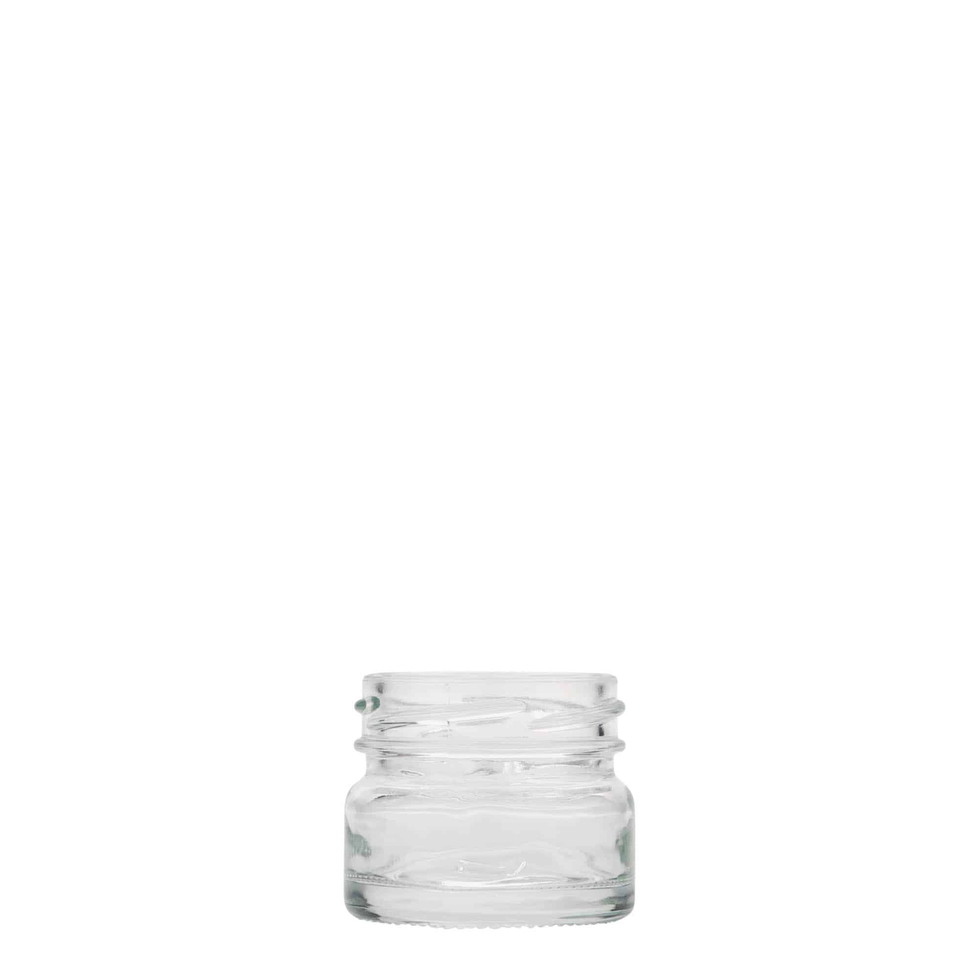 30 ml plokščias apvalus stiklas, anga: Twist-Off (TO 43)