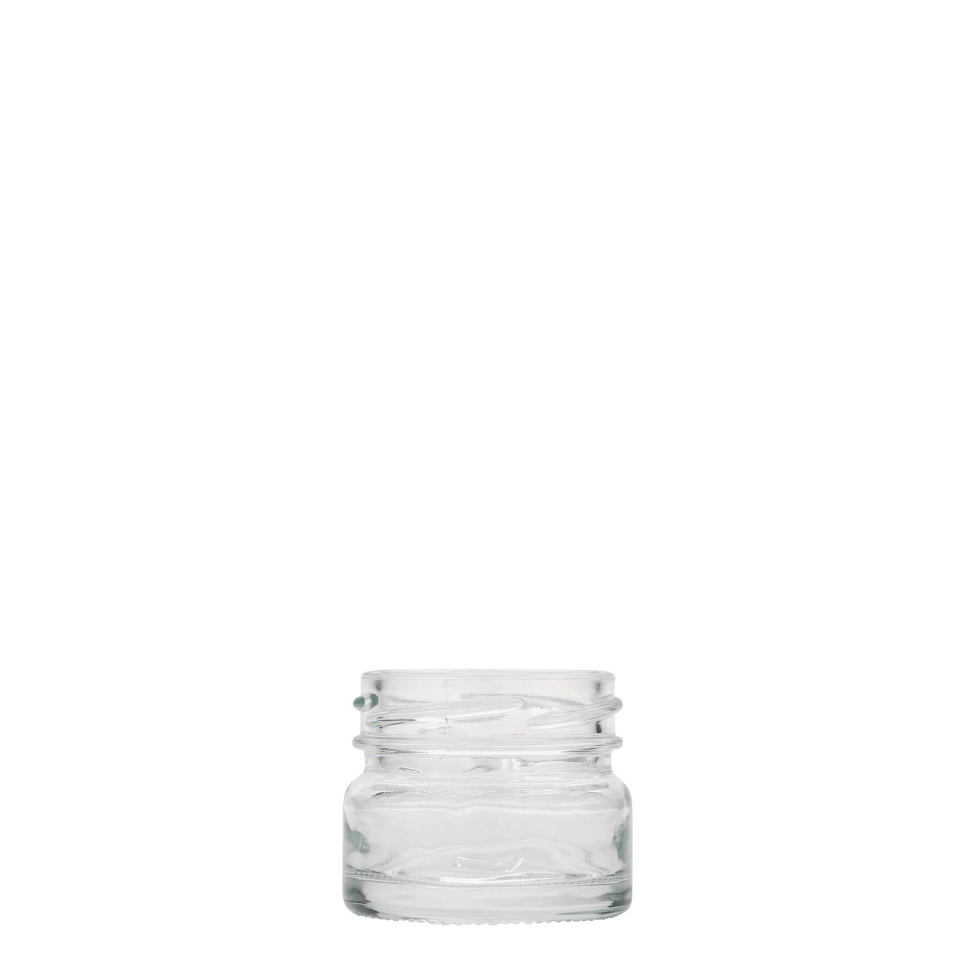 30 ml plokščias apvalus stiklas, anga: Twist-Off (TO 43)